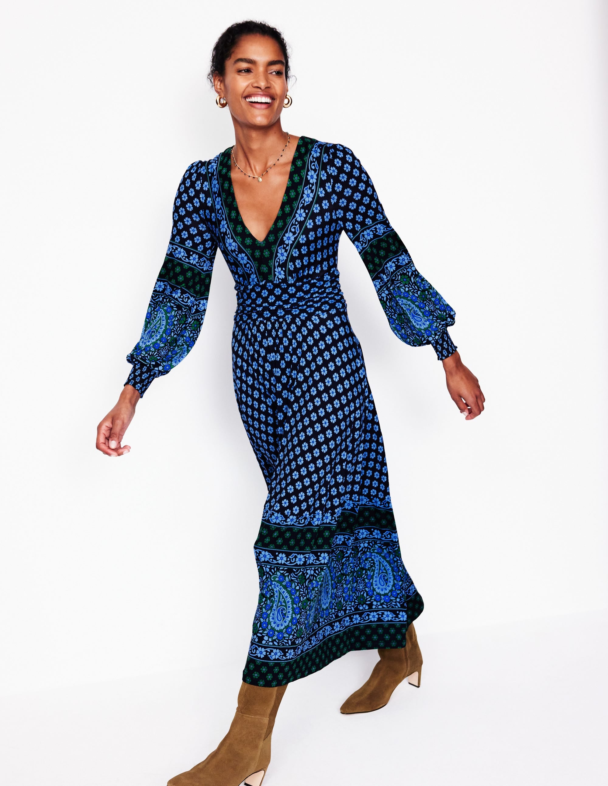  Daphne Jersey Maxi Dress-Dawn Blue, Paisley Posy、mySite、ashleygrahame