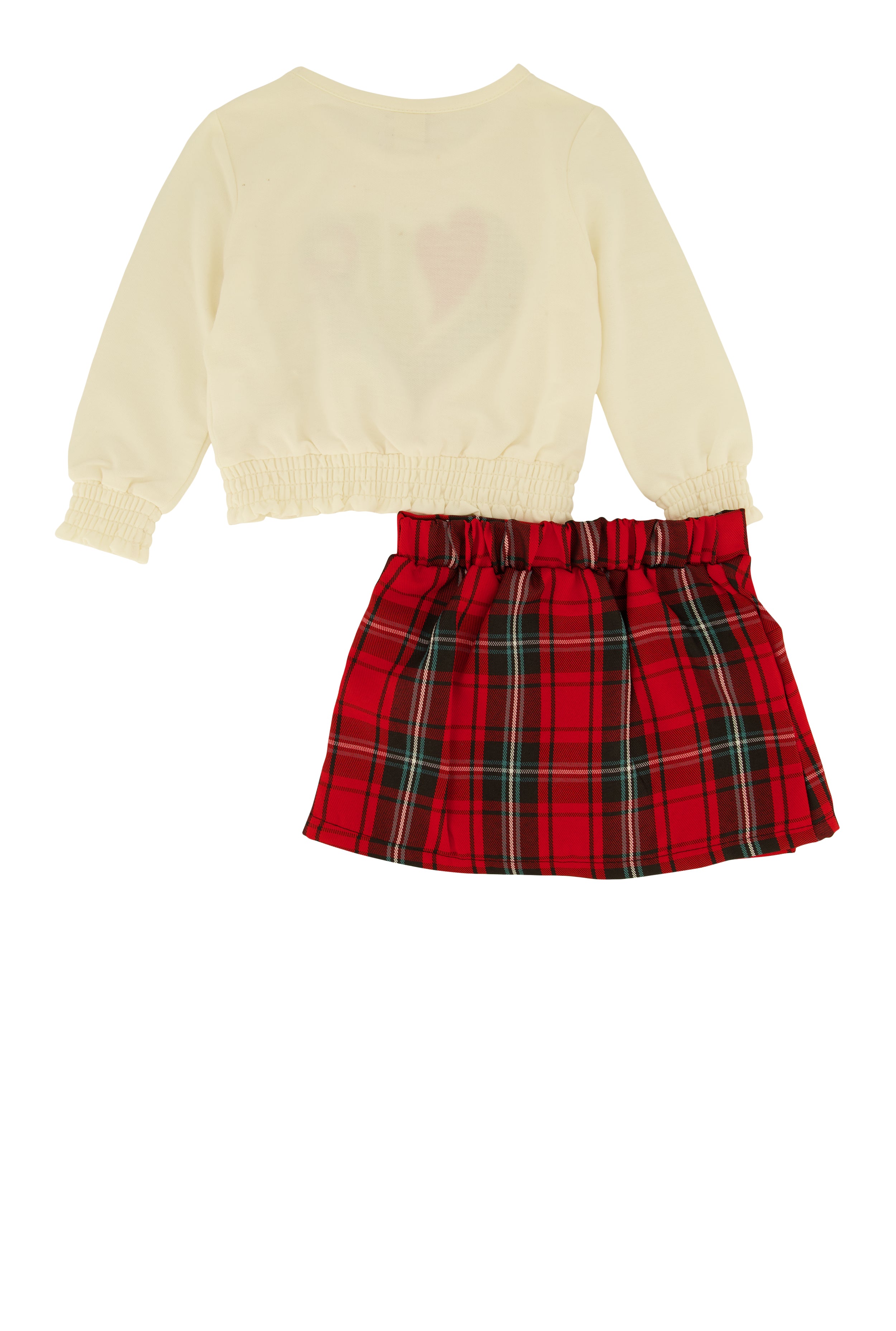 Toddler Girls Love Graphic Top and Pleated Skirt、mySite、camillekostekn