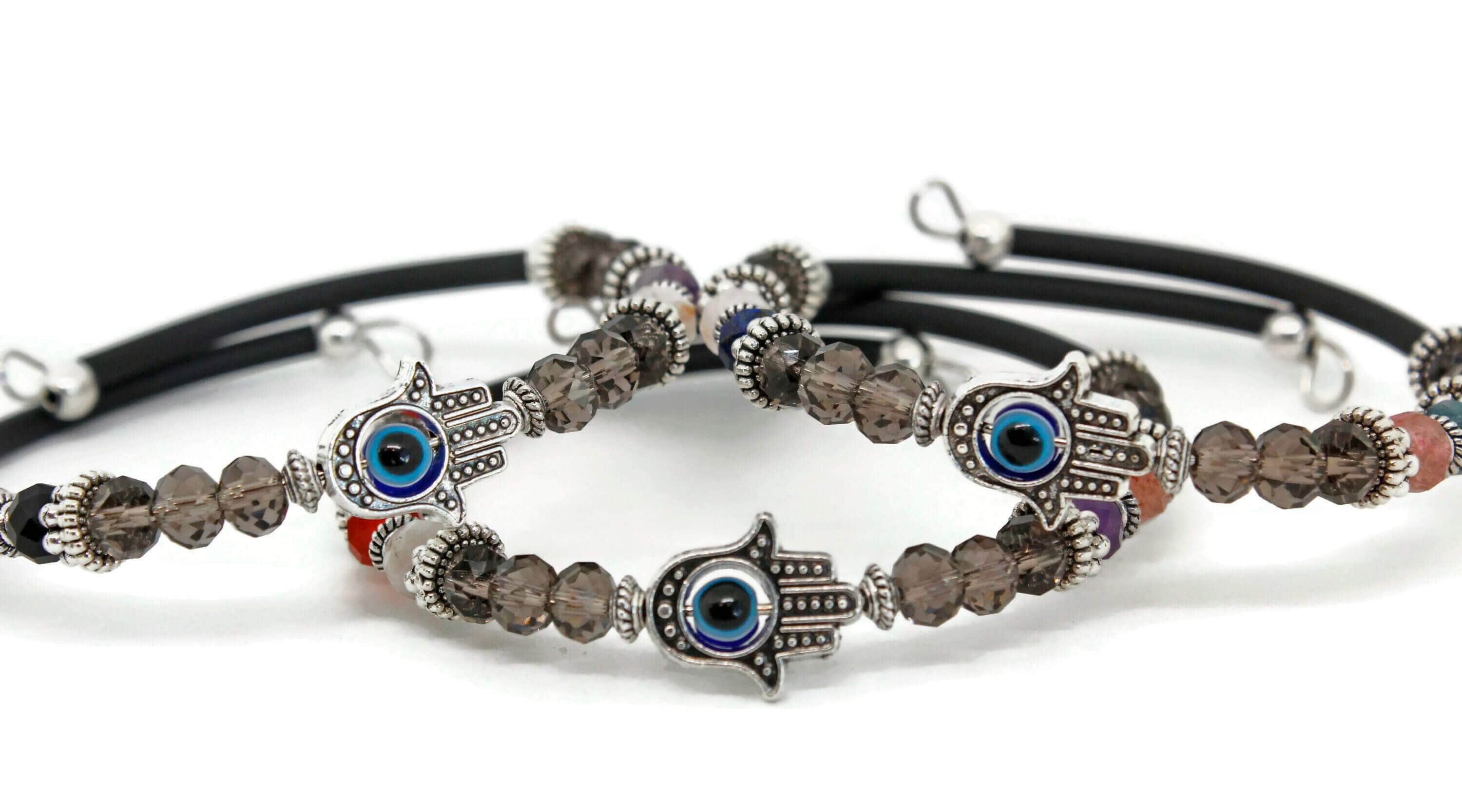 Beaded Hamsa Memory Wire Bracelet、mySite、topwebapps
