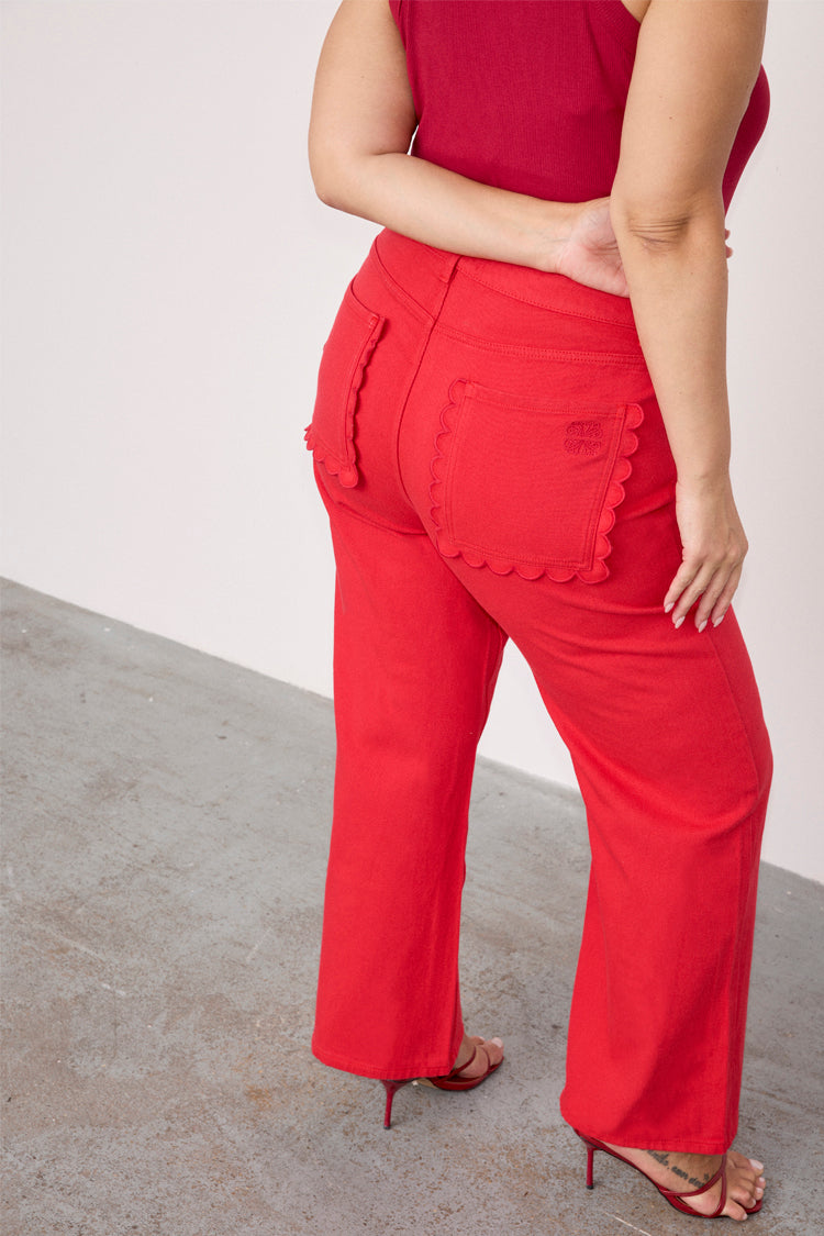 Red Denim Scallop Jeans、mySite、solidvoid