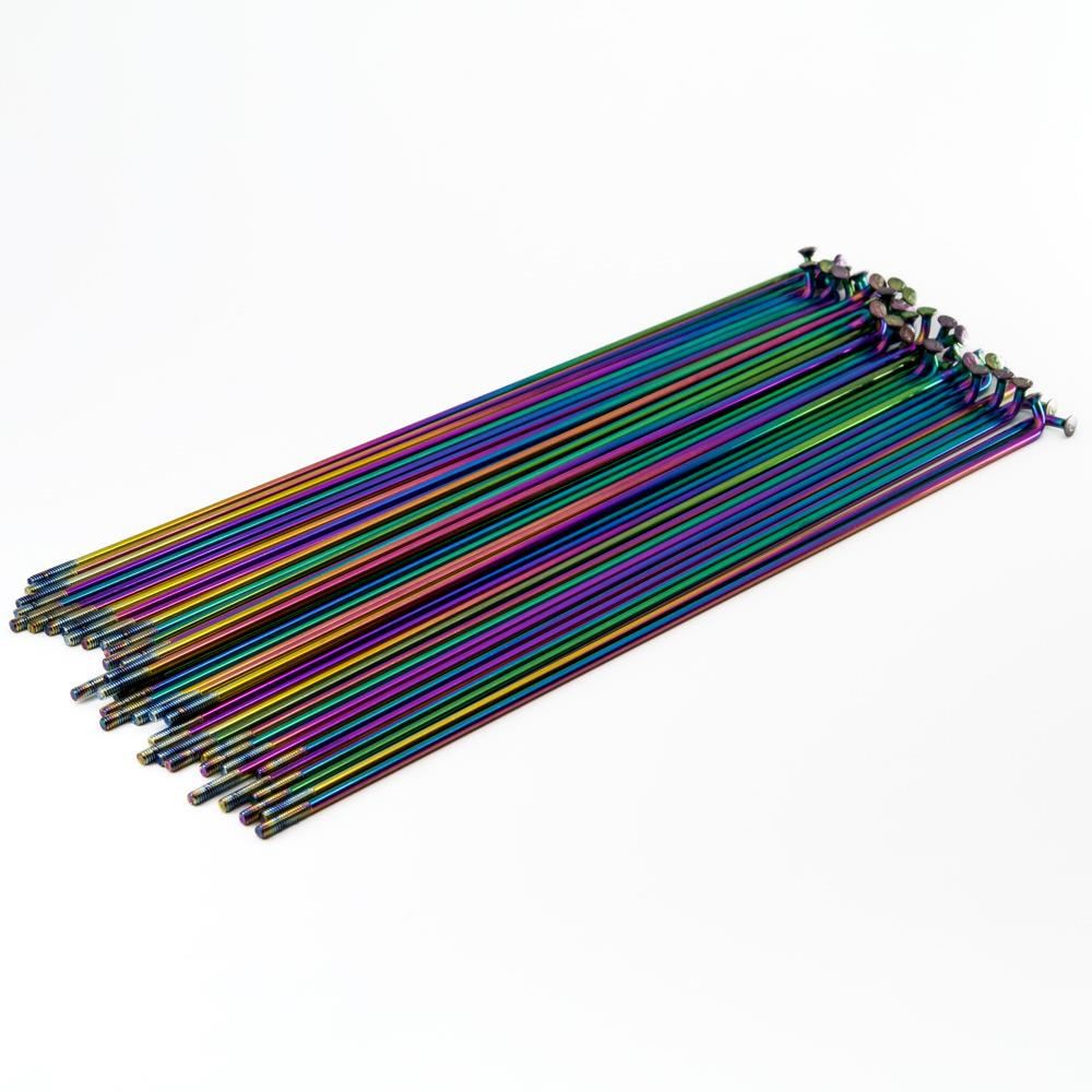  Source Double Butted Spokes (40 Pack) - Rainbow、mySite、merchandisen