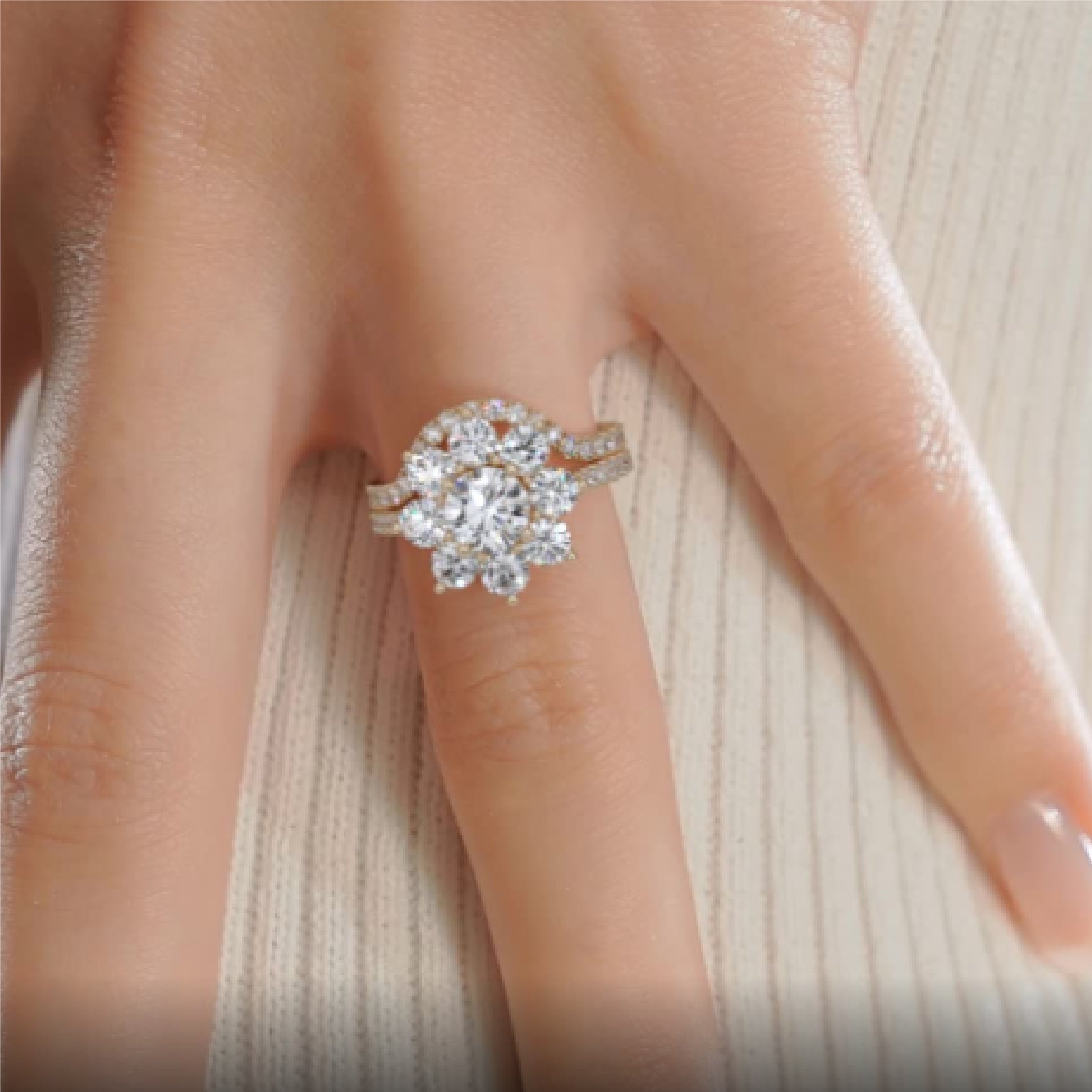 La Fleur Diamond Bridal Set -18K Yellow Gold、mySite、hinf8tx79