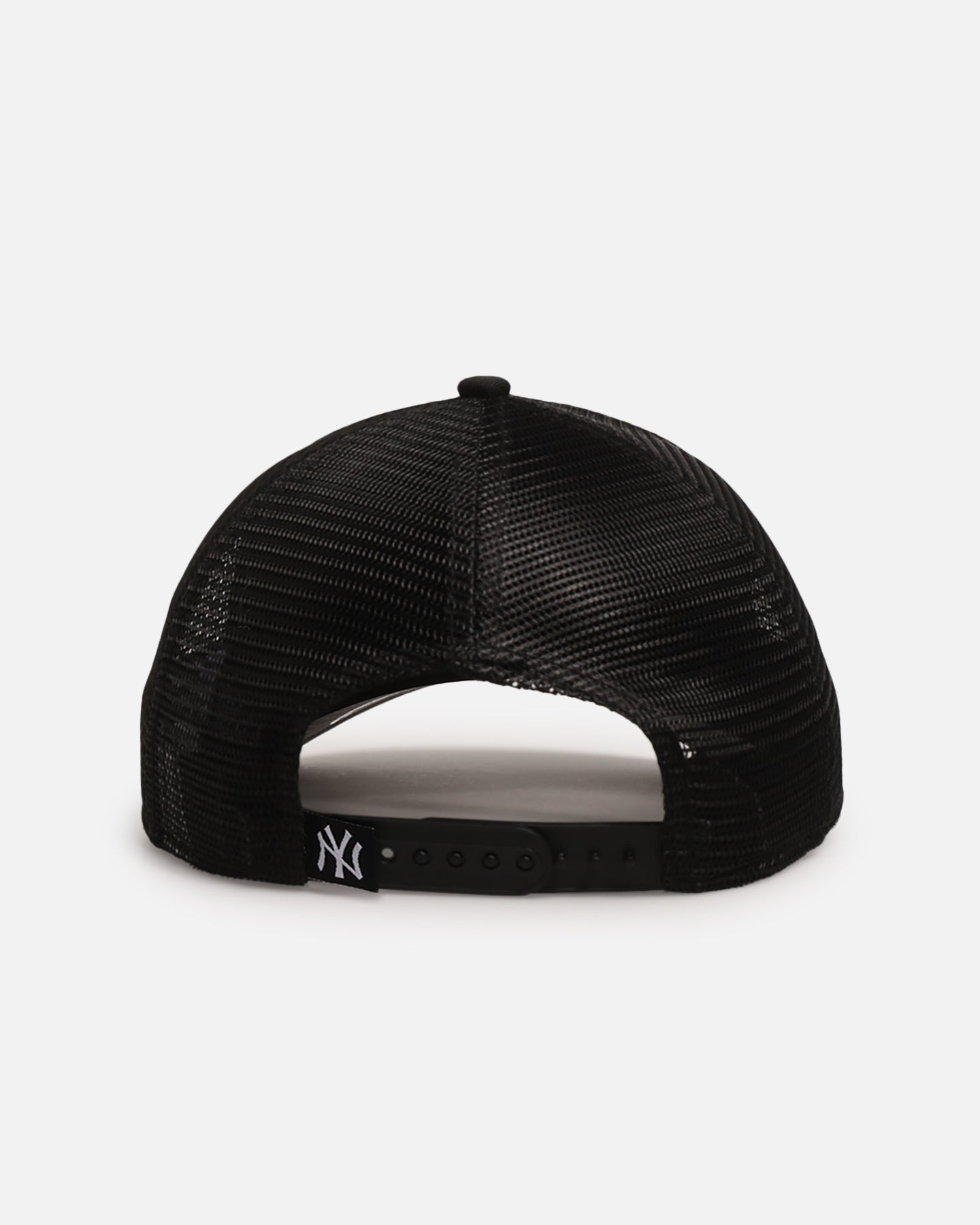New Era New York Yankees 'Distressed' 9FORTY A-Frame Trucker Snapback Black/White、mySite、zt4zffjzw