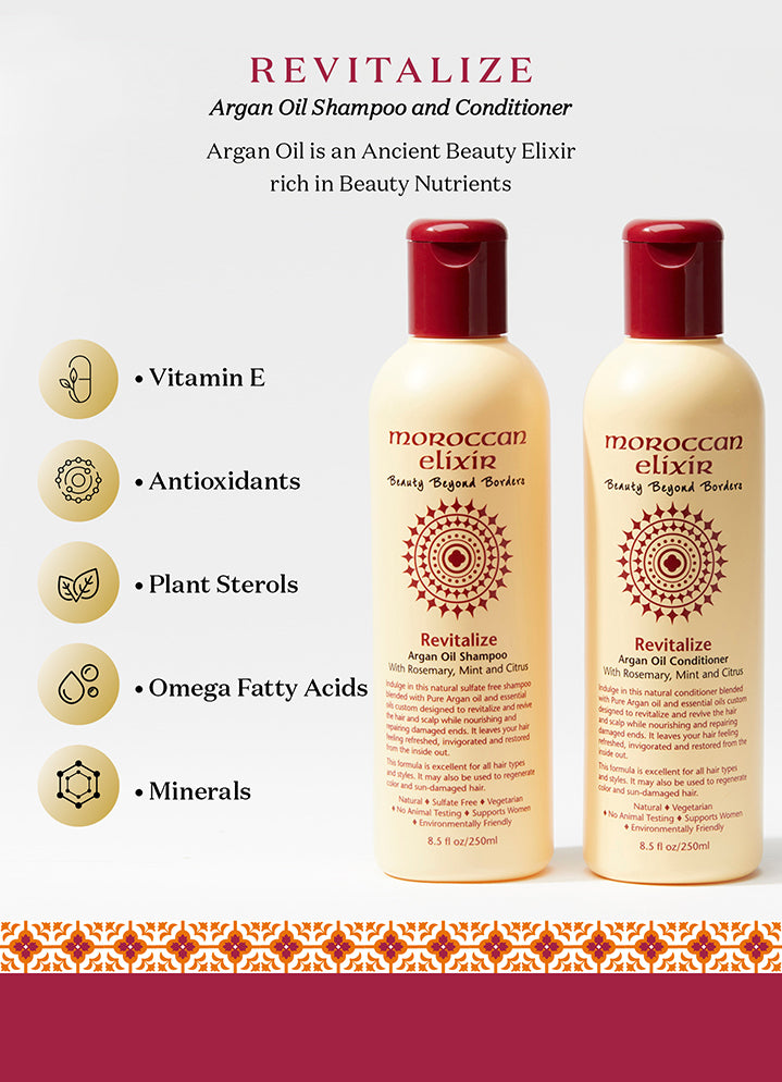  REVITALIZE Argan Oil Shampoo + Conditioner、mySite、elrpsem3k