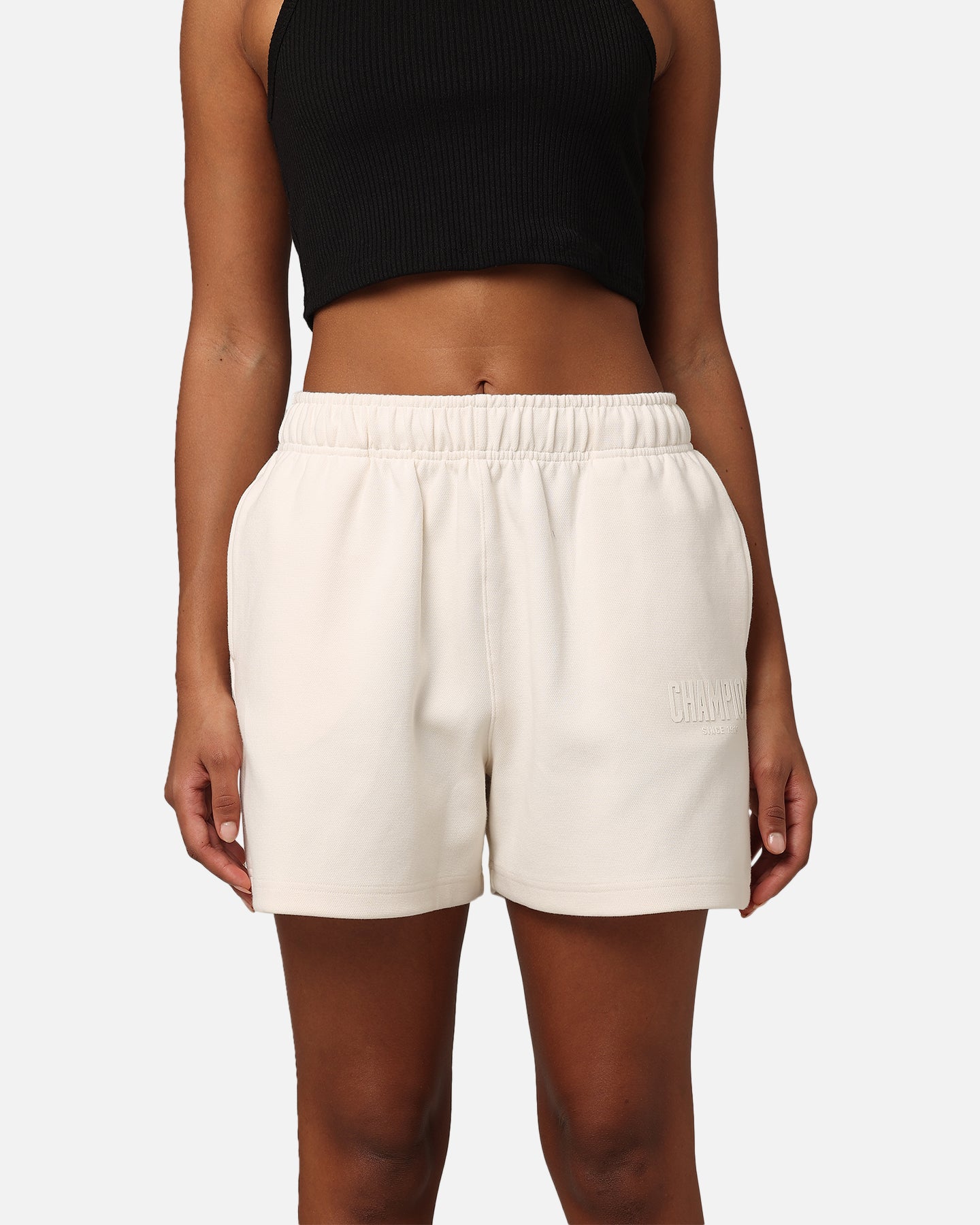 Champion Women's Rochester Base Shorts White Ferrari、mySite、zt4zffjzw