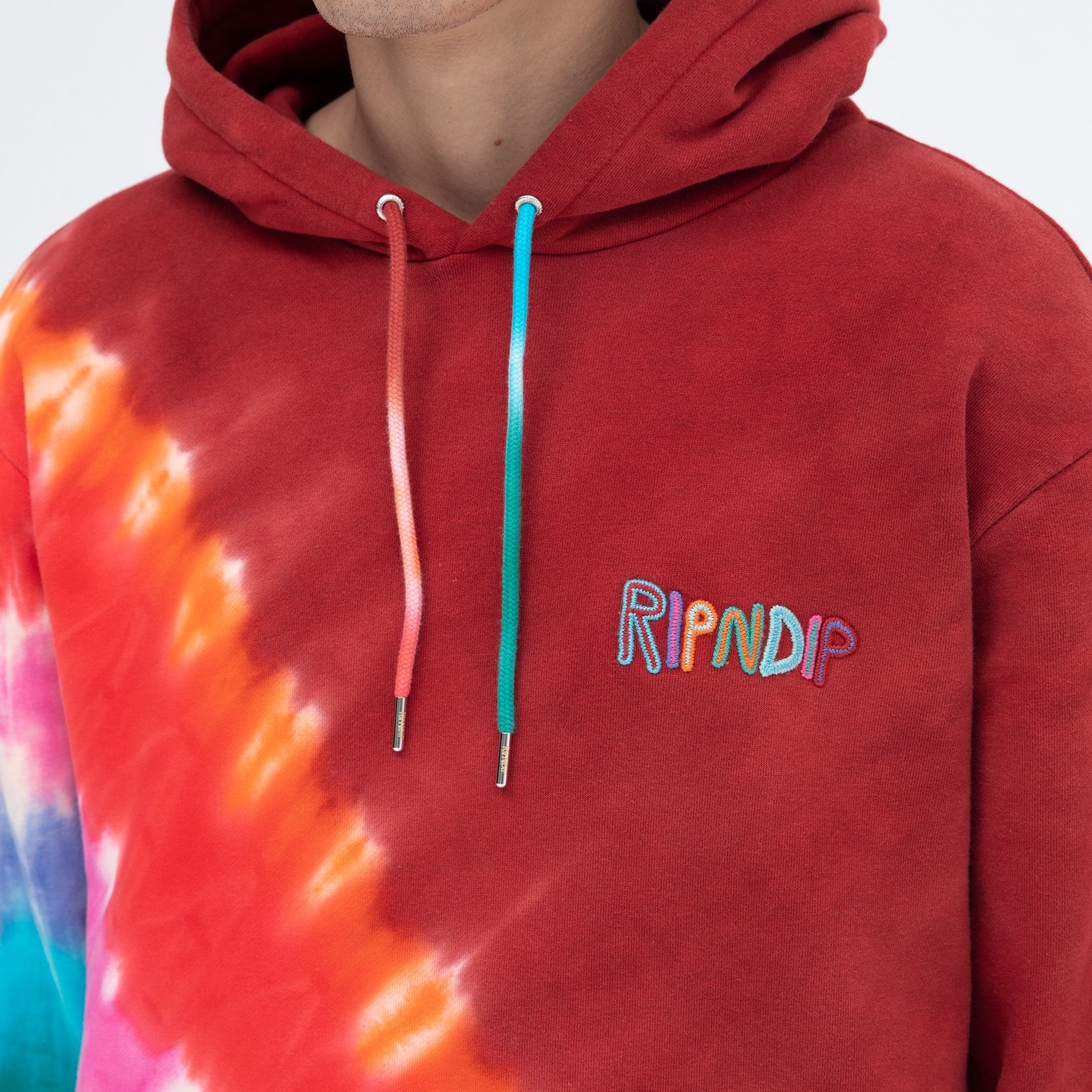  OG Prisma Embroidered Hoodie (Red Tie Dye)、mySite、merchandisen