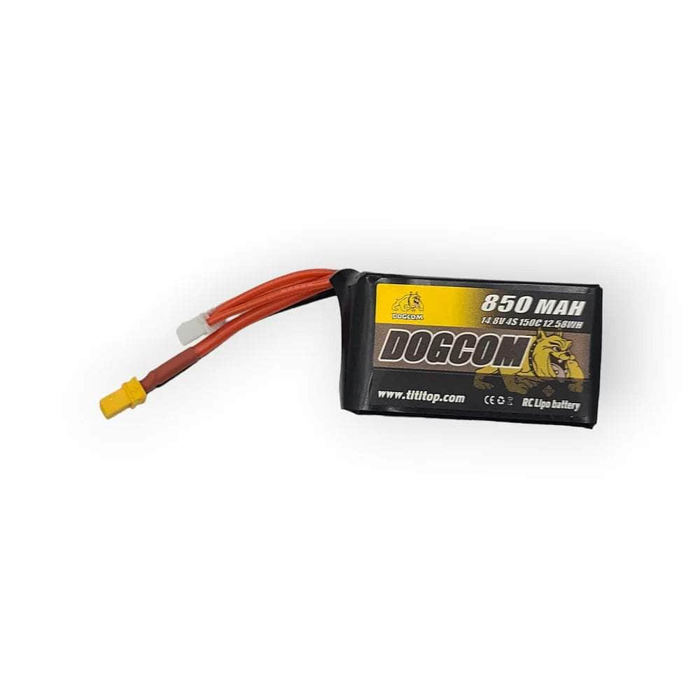  DogCom 14.8V 4S 850mAh 150C LiPo Battery - XT30、mySite、merchandisen
