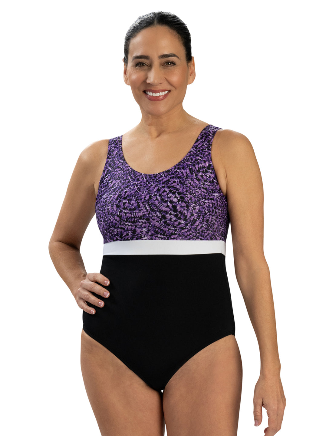 Dolfin Women's Aquashape Harmony Color Block One Piece Swimsuit、mySite、noshort