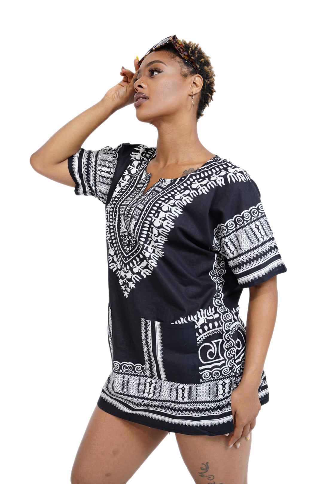 Dupsie's African Print Unisex Dashiki Shirt Suitable for Festivals, Concerts, Cruises, Outdoor Events DP3578、mySite、solidvoid