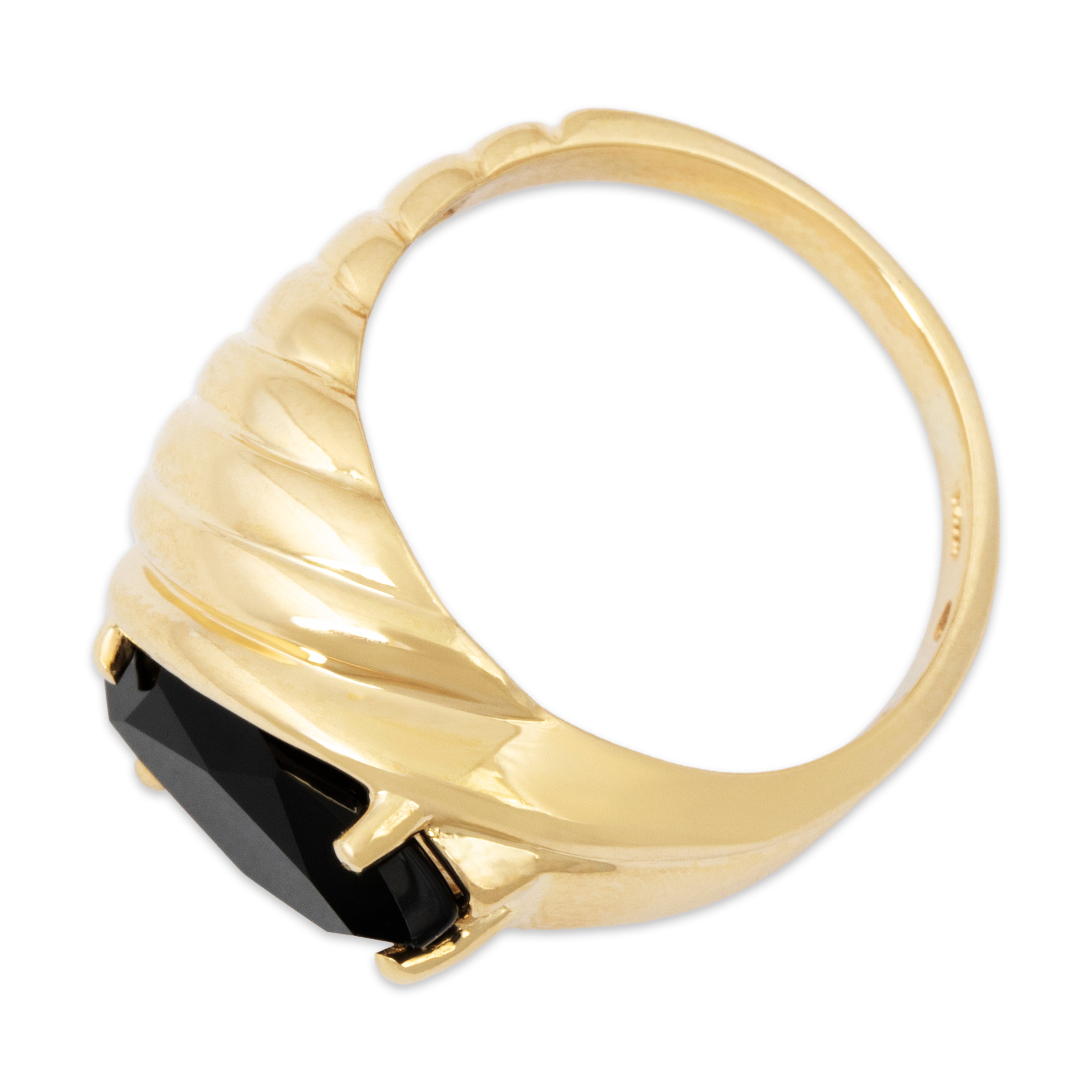 Vintage 14k Yellow Gold Onyx Bold Marquise Ring 7.75、mySite、hinf8tx79
