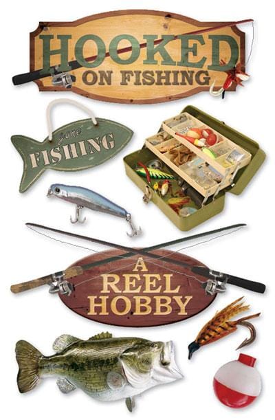  Scrapbook Stickers - 3D Fishing、mySite、ghnorth