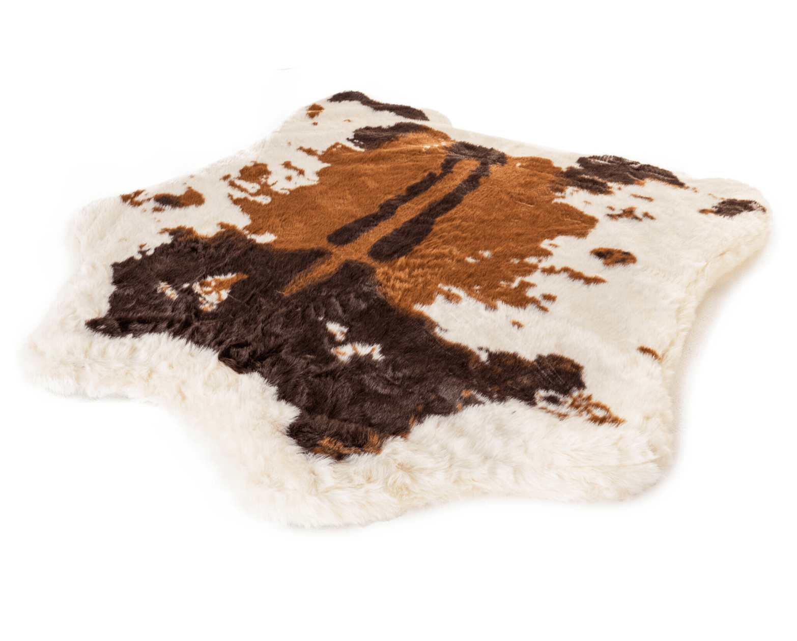 PupRug™ Animal Print Memory Foam Dog Bed - Brown Faux Cowhide、mySite、solidvoid