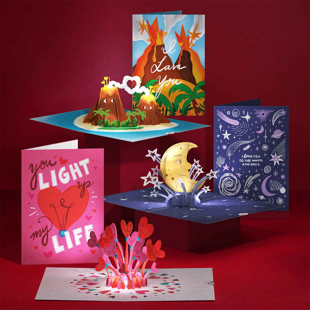 Whimsical Love Light-Up Pop-Up Card 3-Pack、mySite、solidvoid