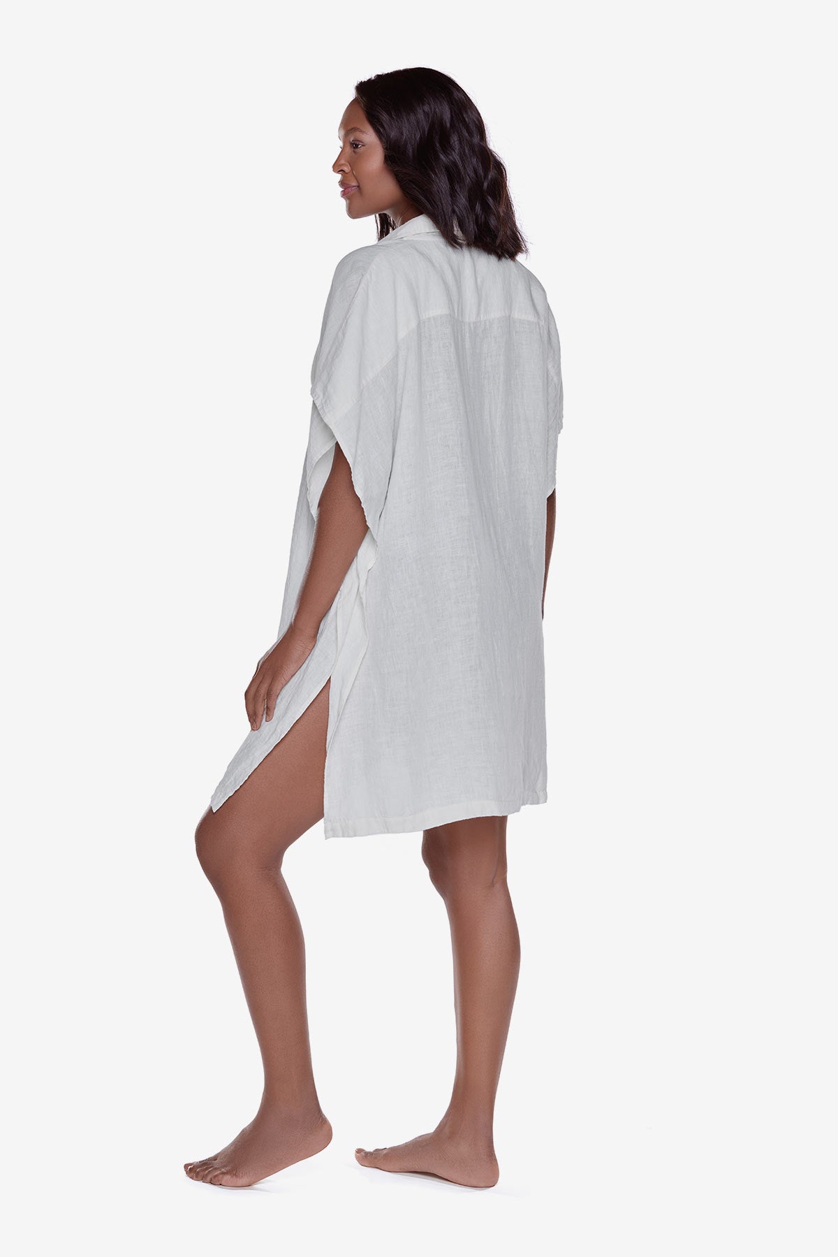  Beach Shirt Cover Up in Ivory、mySite、justintrudeaud