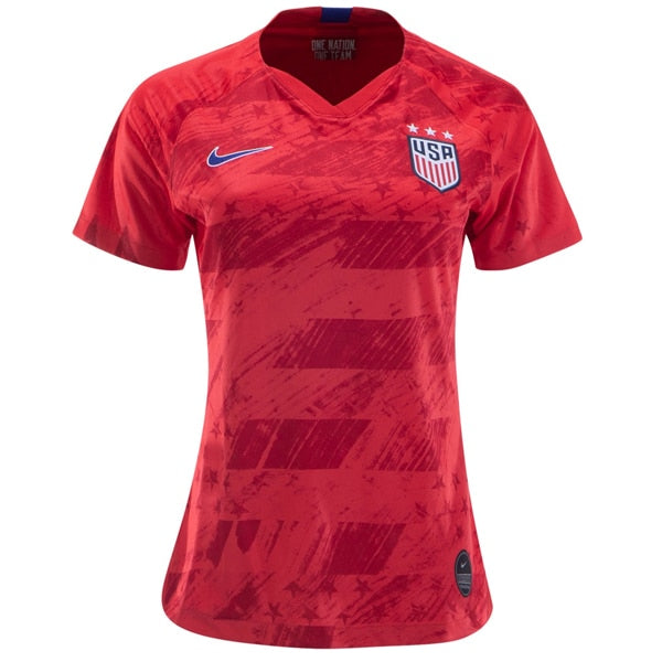 Nike Women's USA 19/20 Away Jersey Speed Red/Bright Blue、mySite、noshort
