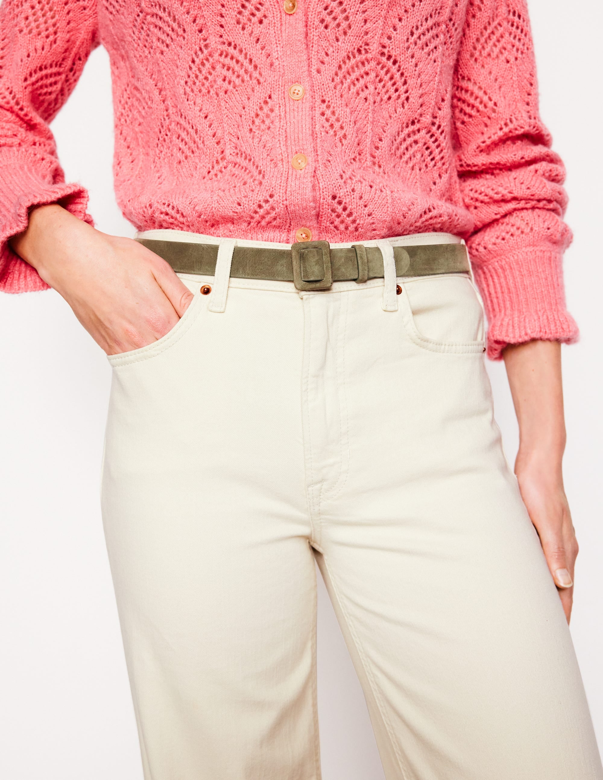  Suede Skinny Buckle Belt-Deep Olive、mySite、ashleygrahame