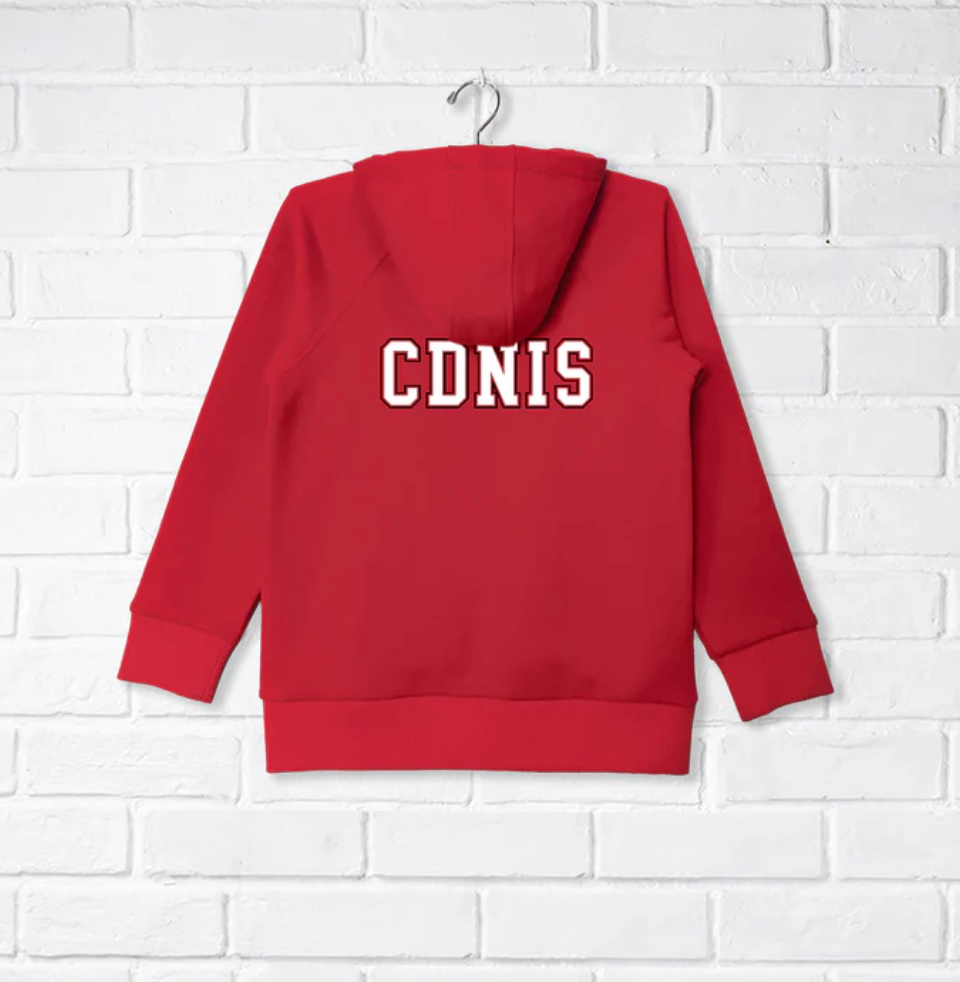 CDNIS Red Zip Front Hoodie、mySite、g9winljtr