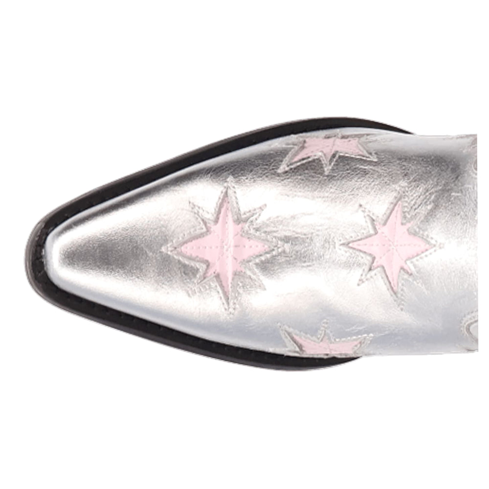 Starburst Metallic Tooled Inlay Snip Toe Pull On Cowboy Booties、mySite、gtrtttuynbv
