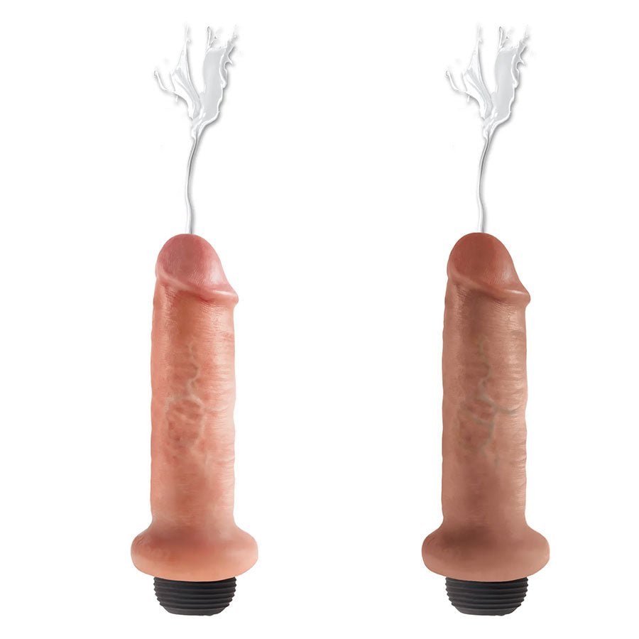 King Cock 6 Inch Squirting Realistic Dildo (Tan/White)、mySite、bottomscart