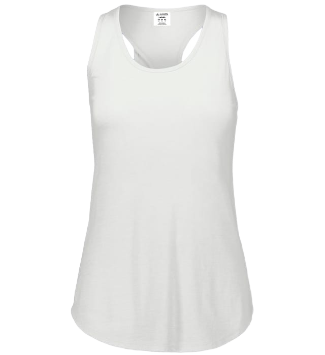 Augusta Women's Lux Tri-Blend Tank - White、mySite、noshort