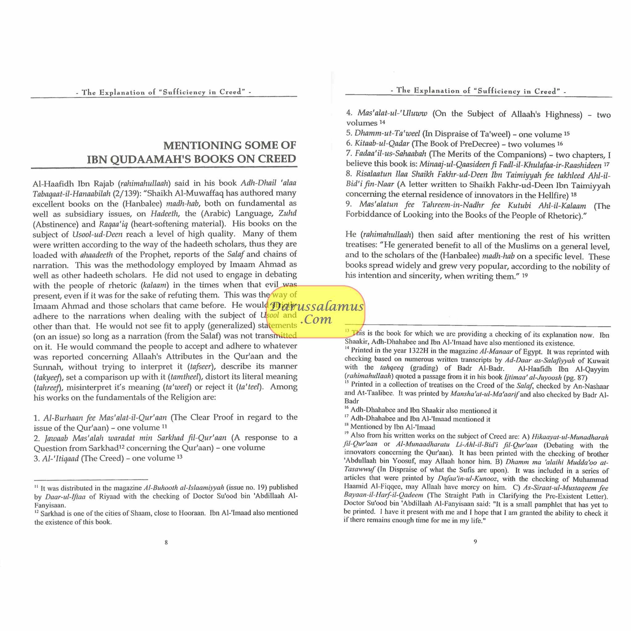 The Explanation Of Sufficiency In Creed、mySite、topwebapps