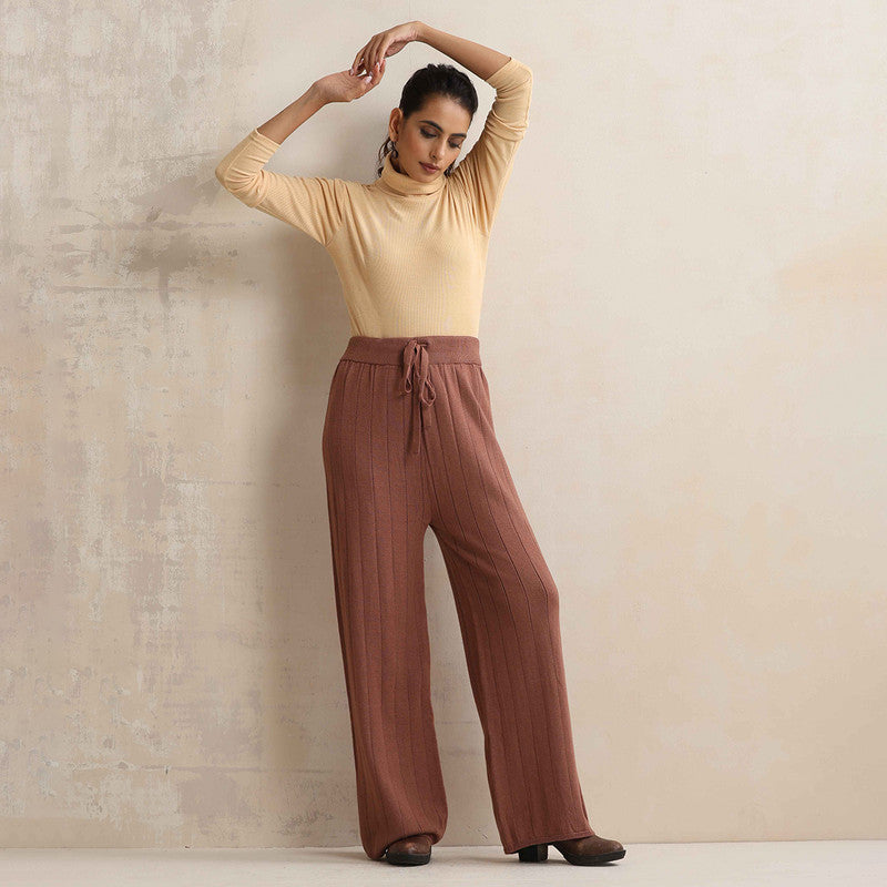 Woolen Solid Flared Pant For Women | Peach、mySite、camillekostekn