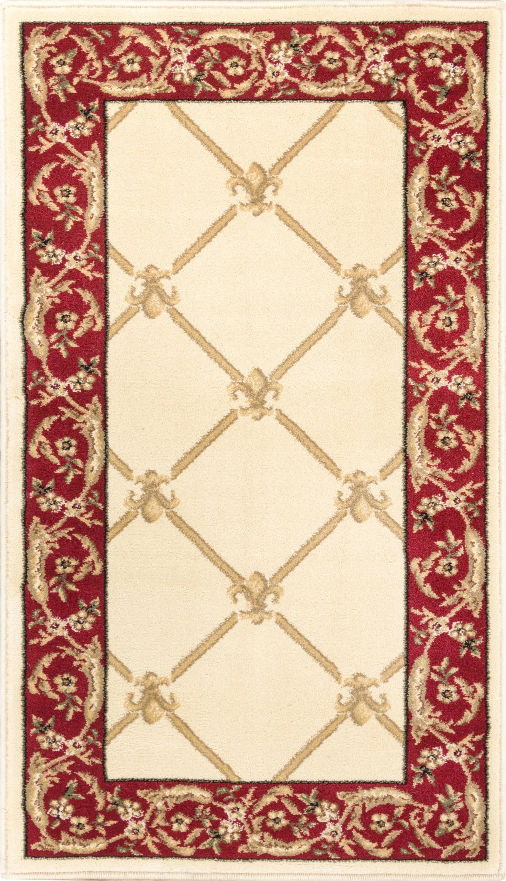Fleur De Lis Ivory Formal Rug、mySite、gigharbornorthrealestate
