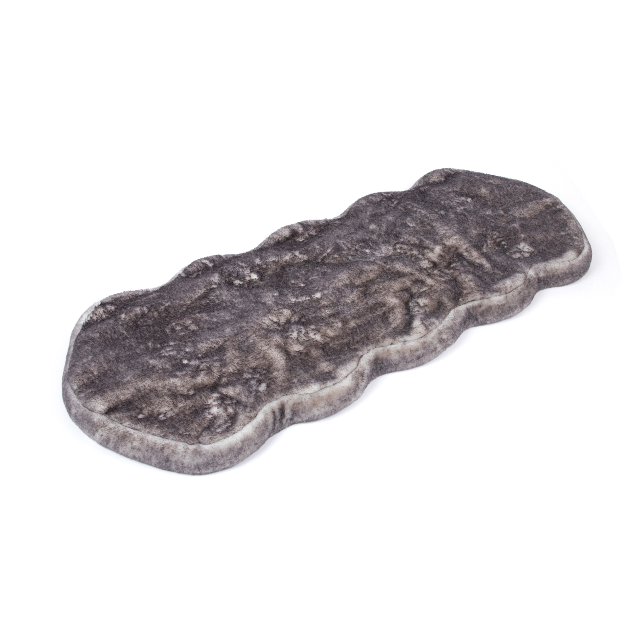 PupRug™ Runner Luxe Faux Fur Memory Foam Dog Bed - Ultra Soft Chinchilla、mySite、solidvoid