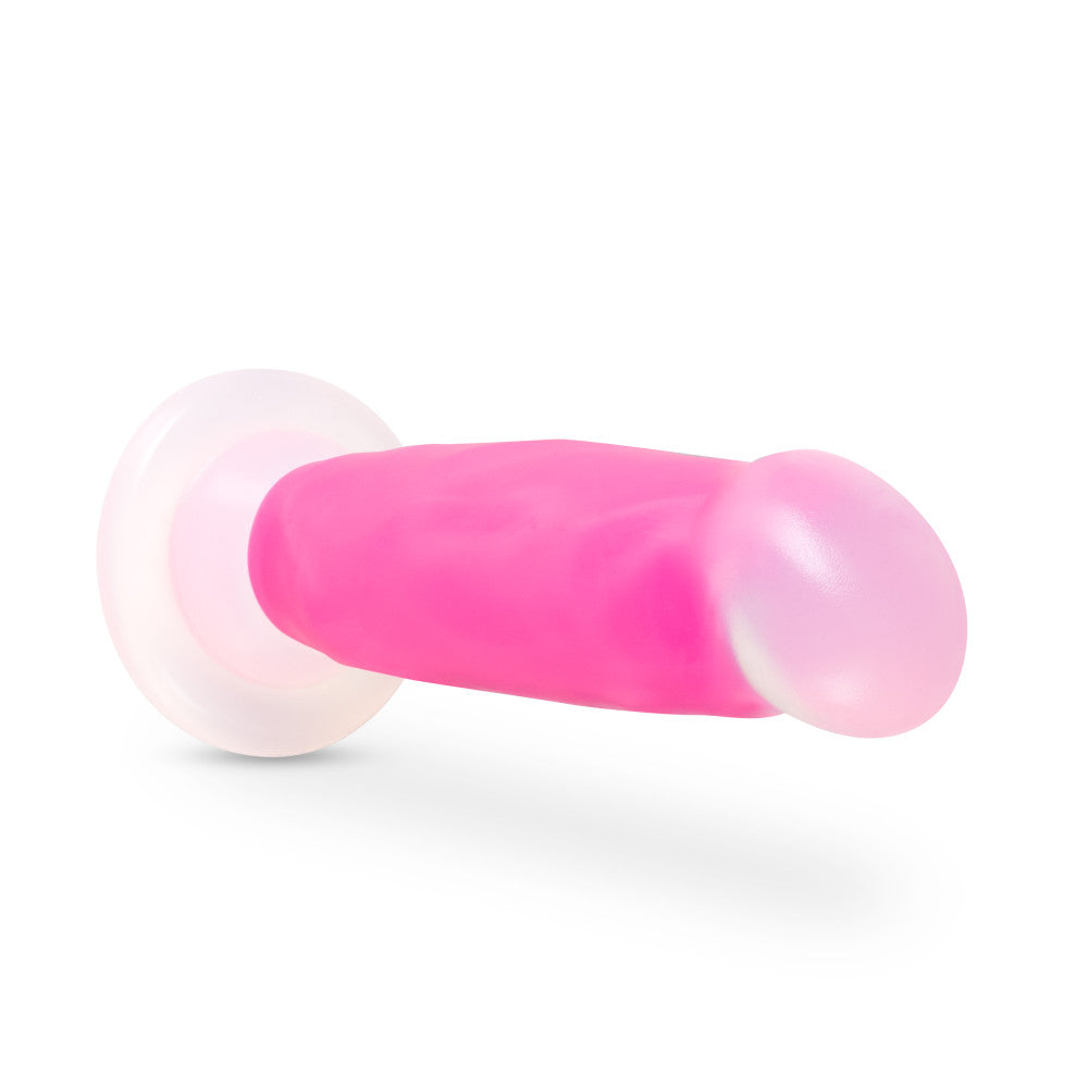 Neo Elite By Blush® | Marquee Glow In The Dark Neon Pink: 8-Inch Long Dildo - Made with Purio™ Silicone & SensaFeel® Dual Density Realistic Technology、mySite、bottomscart