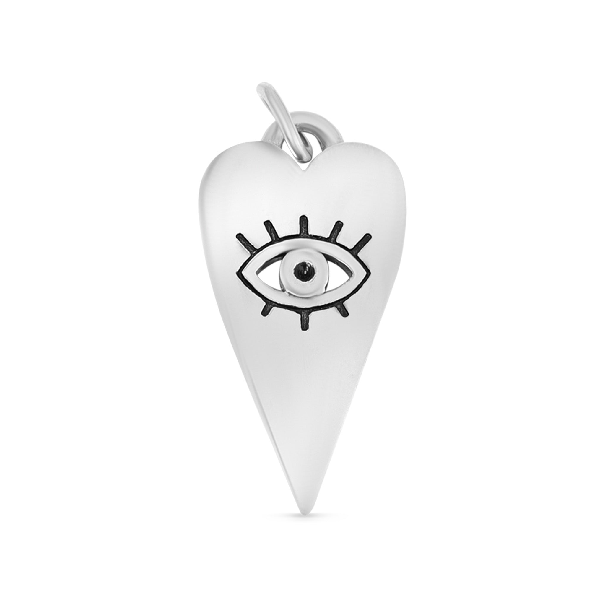 Stainless Steel Evil Eye Heart Charm / PDJ5020、mySite、dreamappss