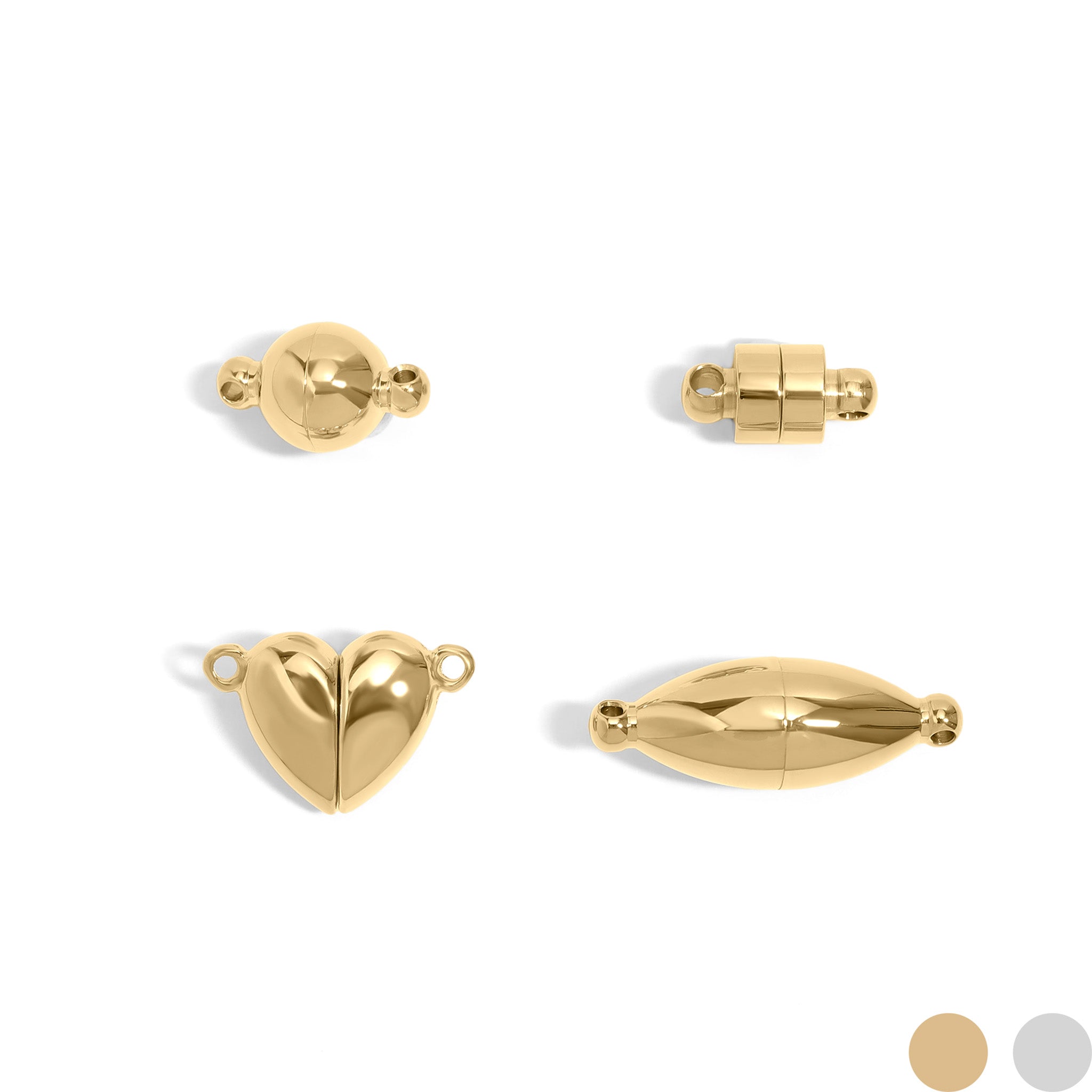 18K Gold PVD Stainless Steel Magnetic Clasp Variety Pack / BND0067、mySite、dreamappss