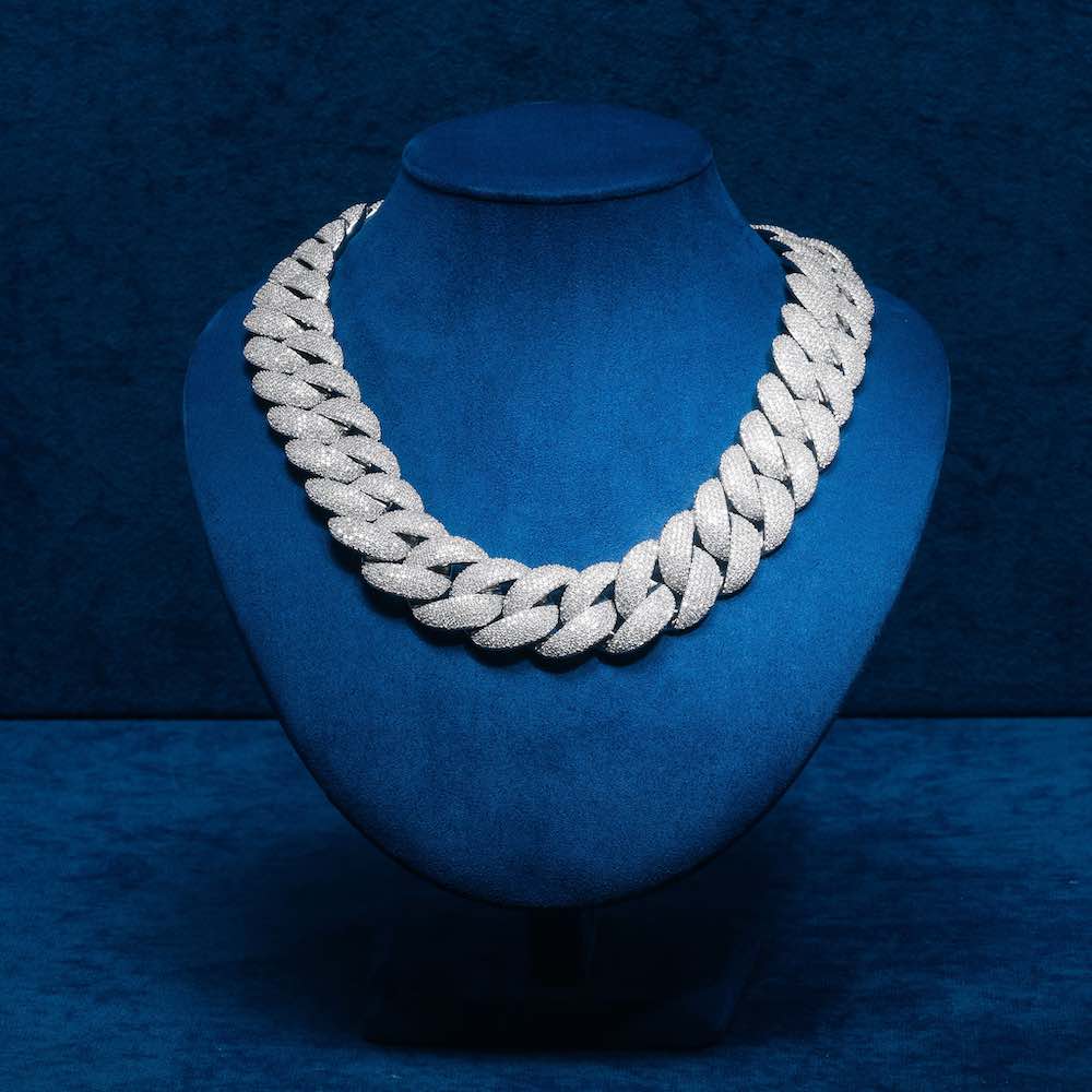 22MM Moissanite 6-Row Miami Cuban Link Chain 14K Gold、mySite、hinf8tx79