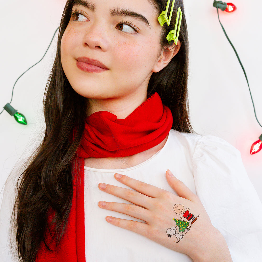  Peanuts Holiday Tattly Temporary Tattoos Sheets、mySite、ghnorth