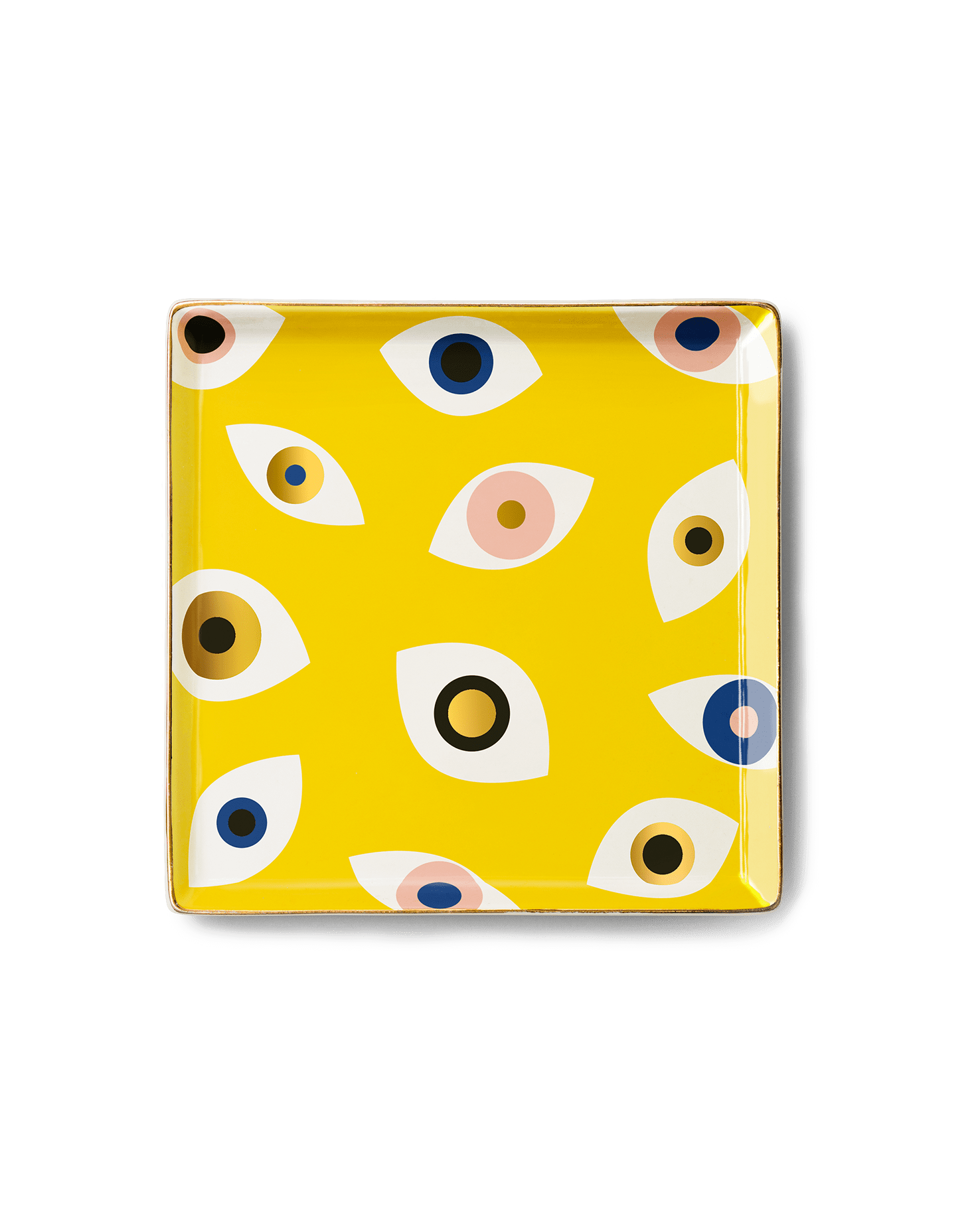 Ceramic Evil Eye Tray by Octaevo - Yellow、mySite、topwebapps