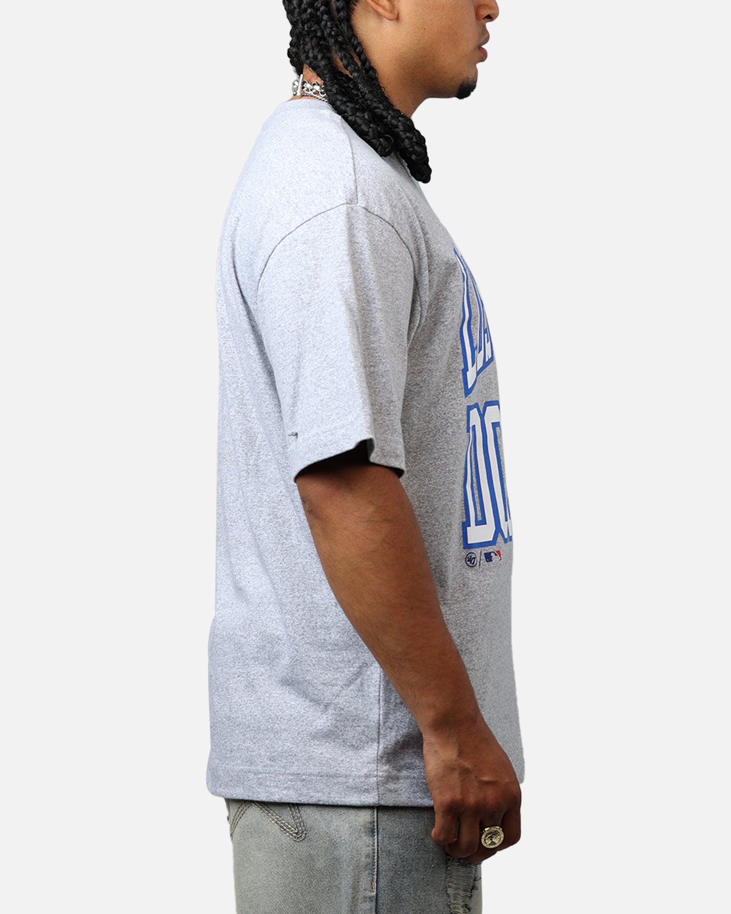 47 Brand Los Angeles Dodgers Stack T-Shirt Grey、mySite、zt4zffjzw