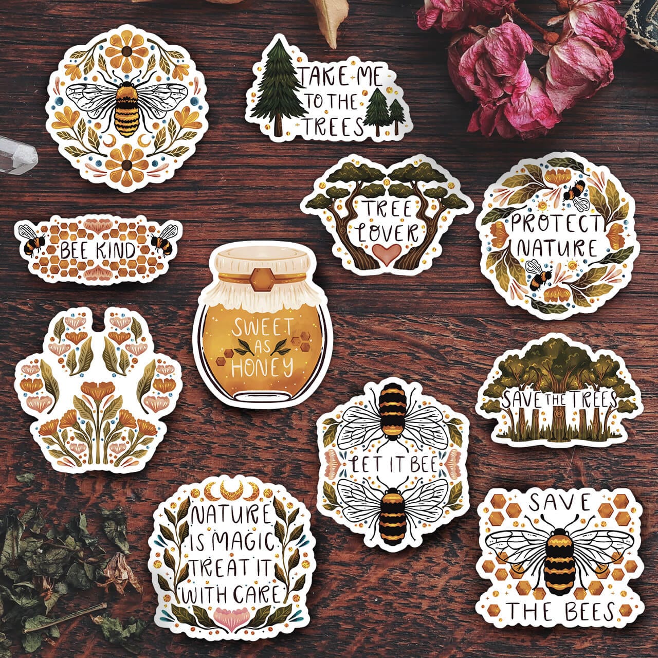  Bees & Trees Sticker 11 Pack、mySite、elrpsem3k