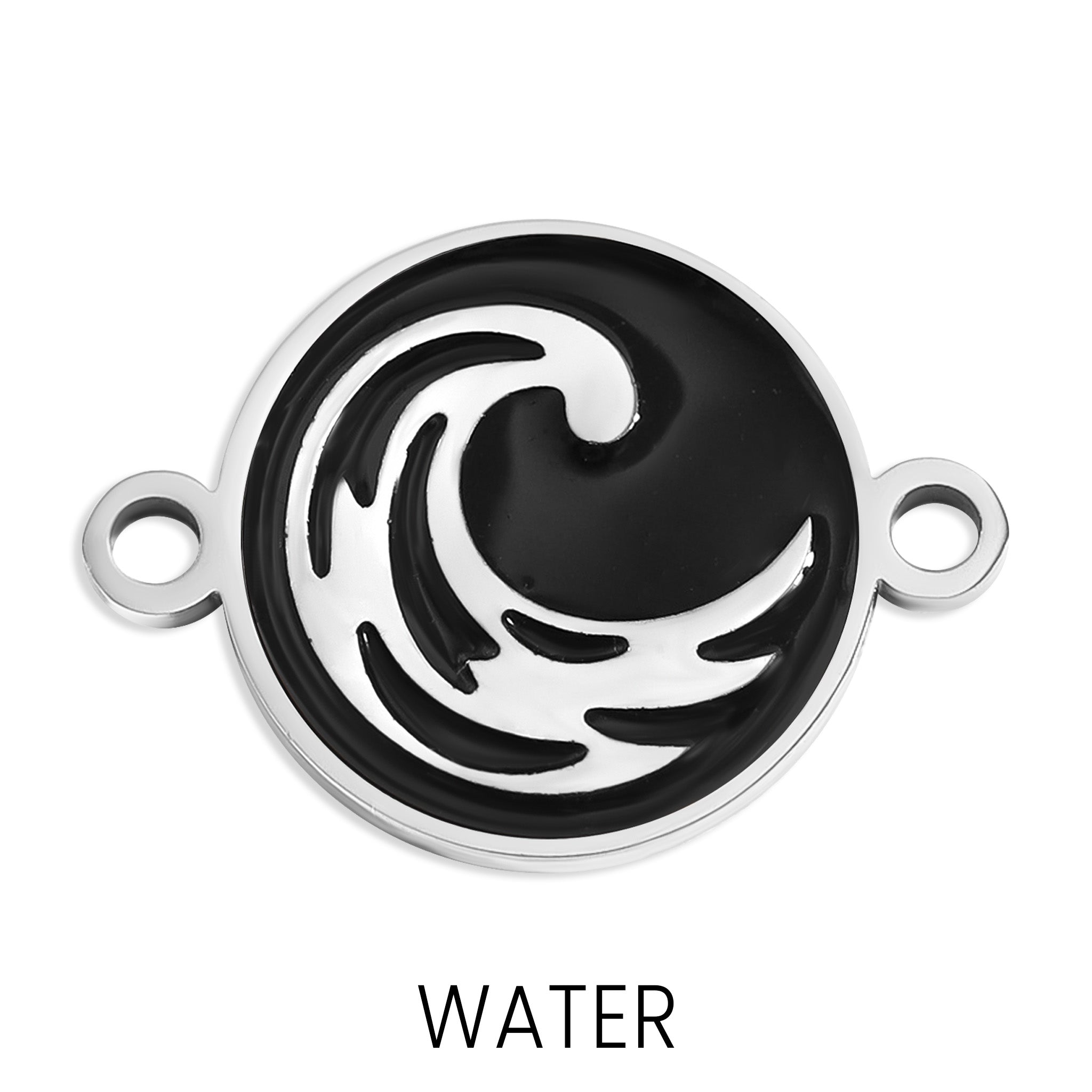 18K Gold PVD Stainless Steel Earth, Fire, Water, & Air Element Connector Charms / PDL0172、mySite、dreamappss