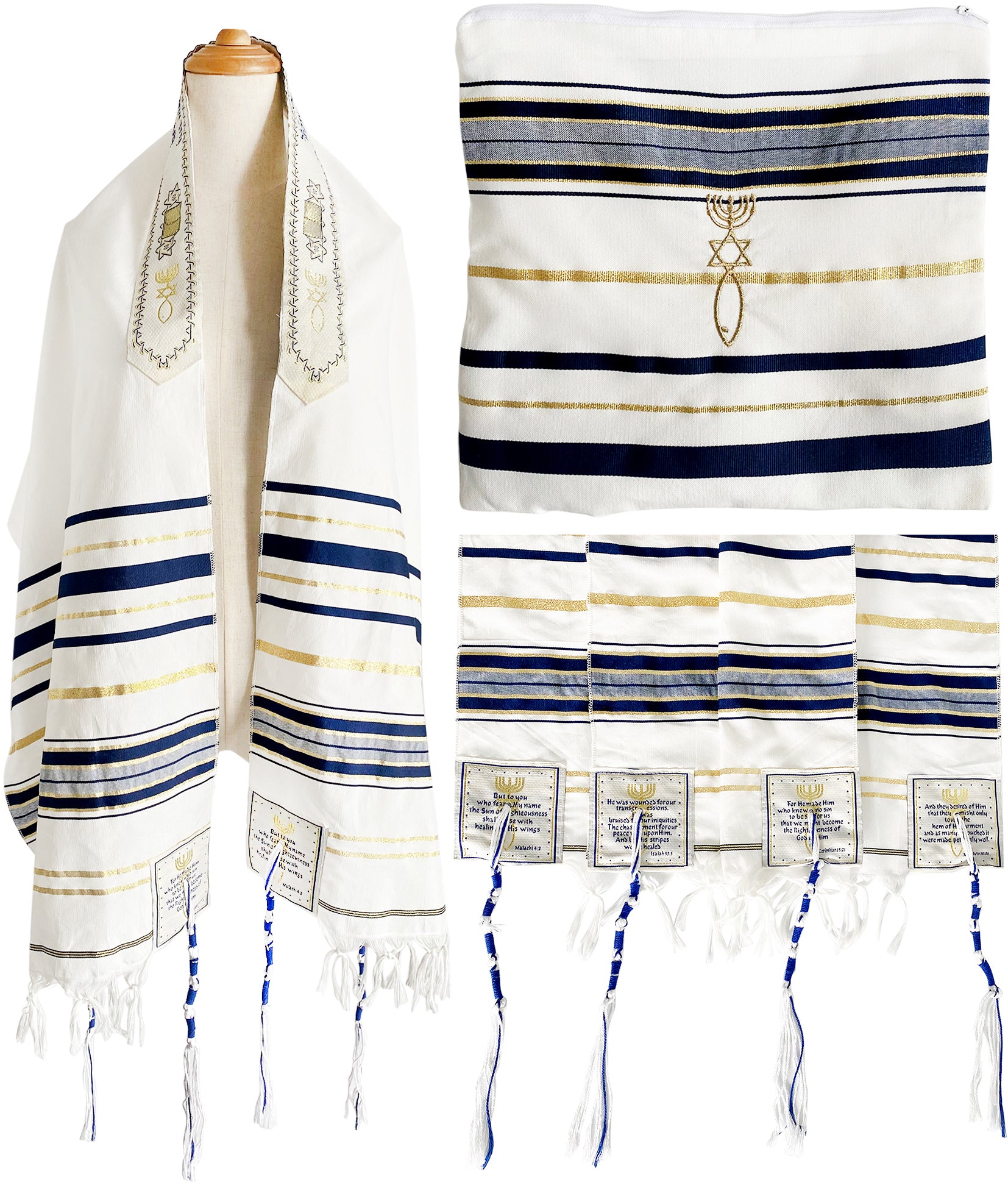  Holy Land Market Messianic Christian Shawl/Tallit - The Messiah Tallit - Medium Size (72 x 32 Inches)、mySite、elrpsem3k