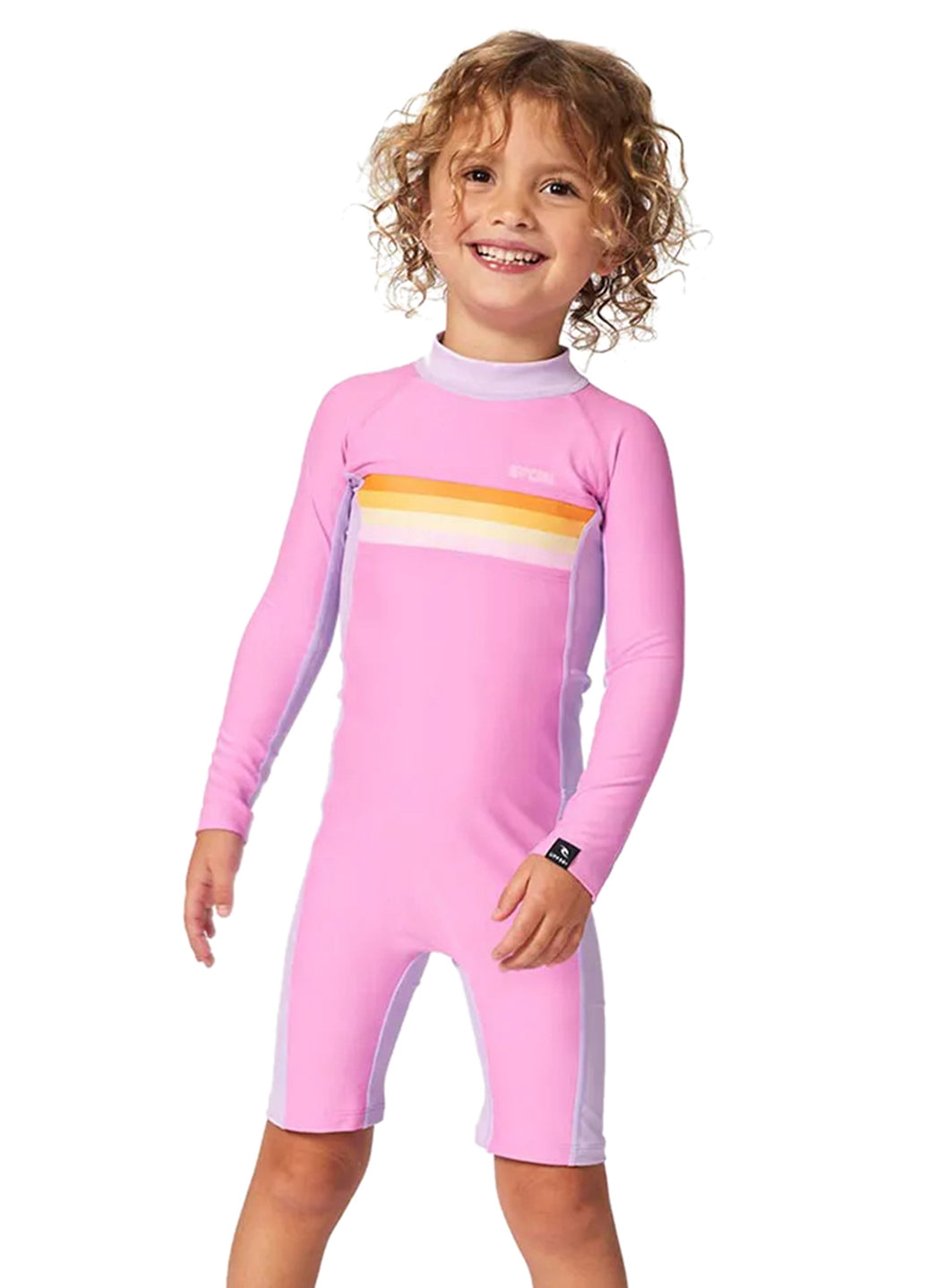 Rip Curl Girls' Rainbow Tide UPF 50+ Long Sleeve Springsuit (Toddler, Little Kid)、mySite、noshort