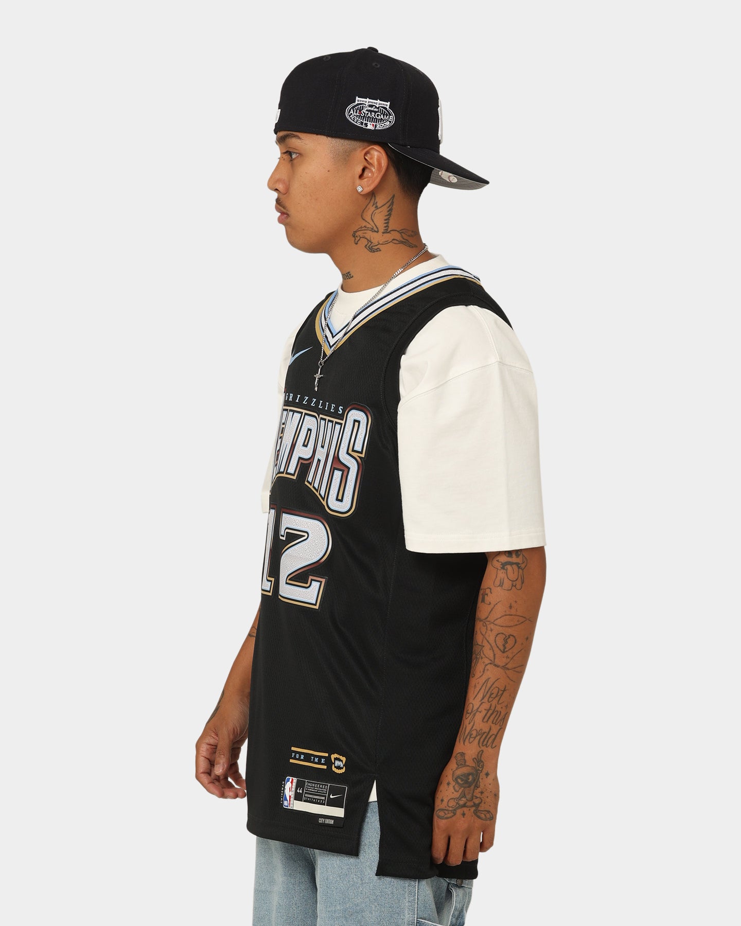 Nike Ja Morant Memphis Grizzlies #12 City Edition Nike Dri-FIT NBA Swingman Jersey Black、mySite、zt4zffjzw