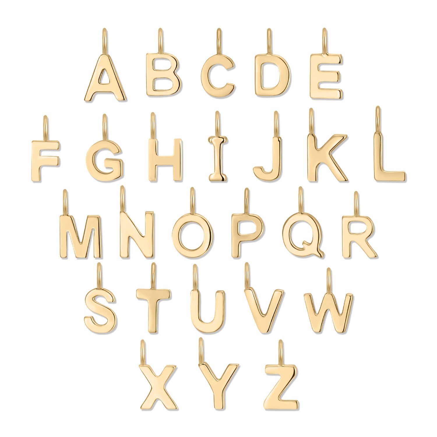 Permanent Jewelry 14K Solid Gold Initial Charms / PMJ1003、mySite、dreamappss