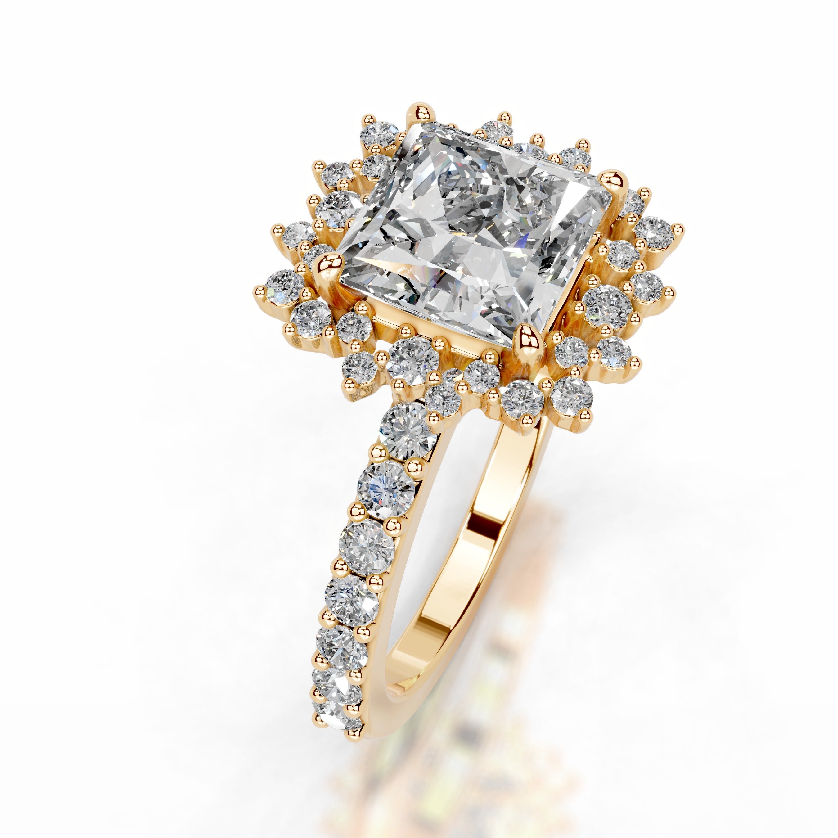 Gyda Lab Grown Diamond Ring - 18K Yellow Gold、mySite、hinf8tx79