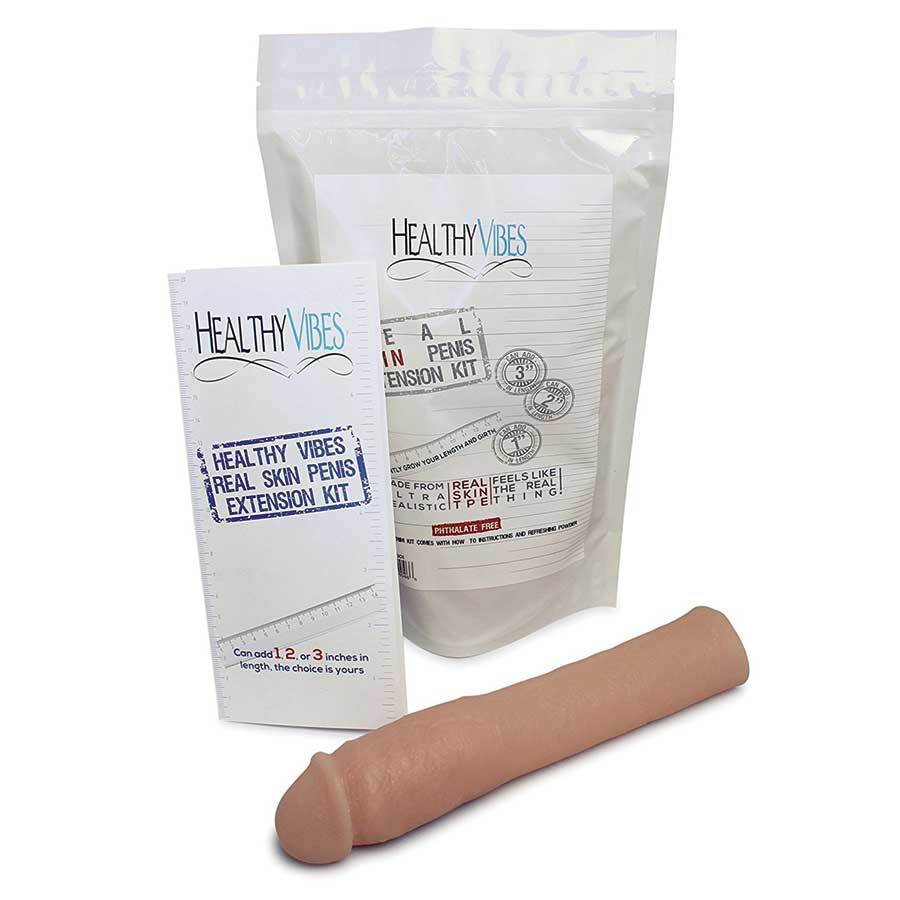 Real Skin Penis Extension Sleeve 9 Inch Tan Cock Sheath by Healthy Vibes、mySite、bottomscart