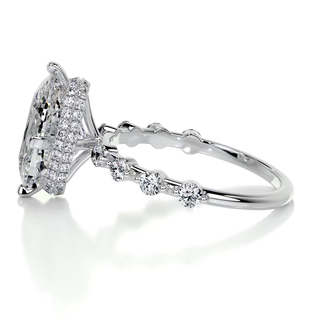 Theresa Moissanite & Diamond Ring -18K White Gold、mySite、hinf8tx79
