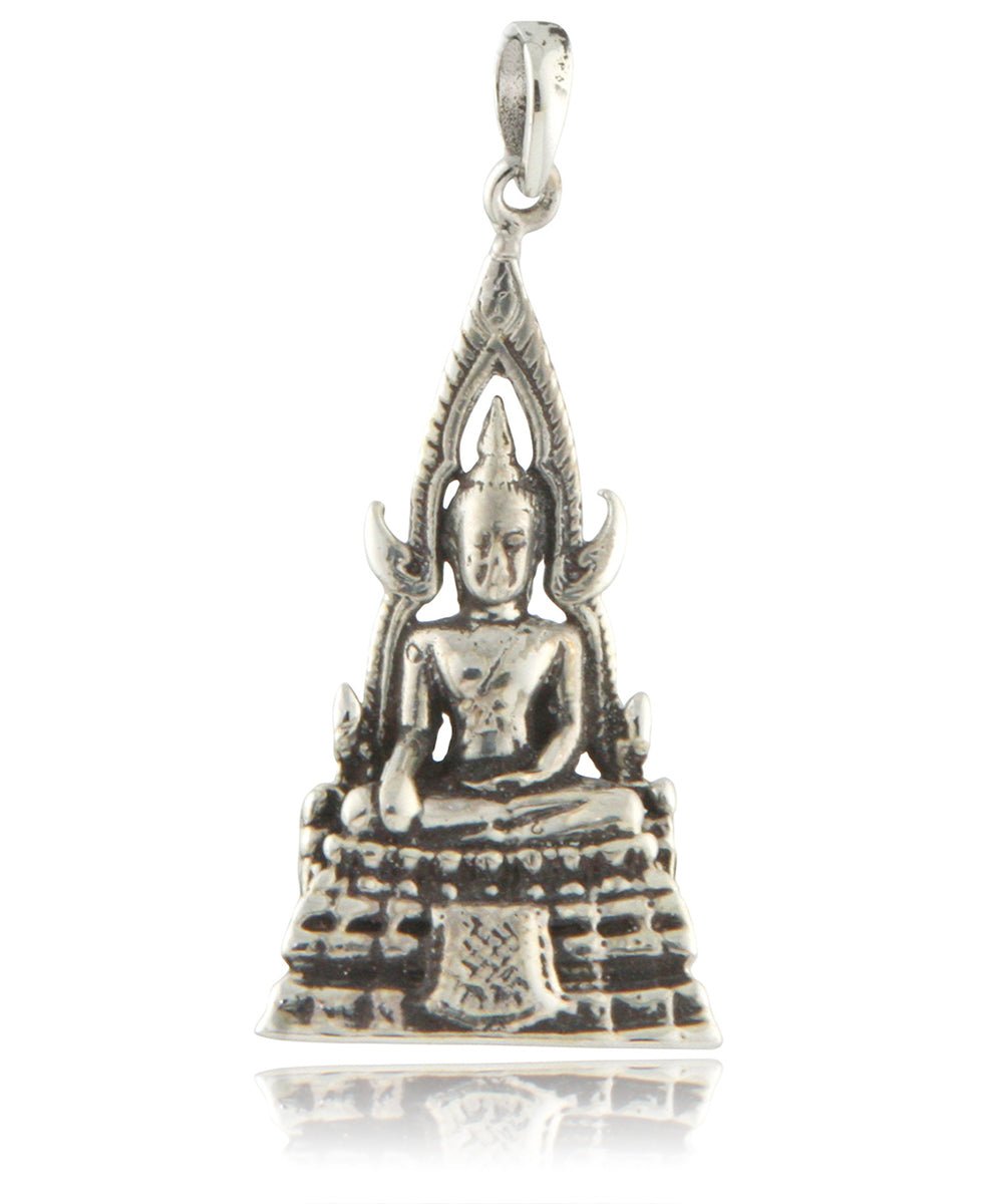 Temple Throne Buddha, Sterling Silver Pendant、mySite、topwebapps