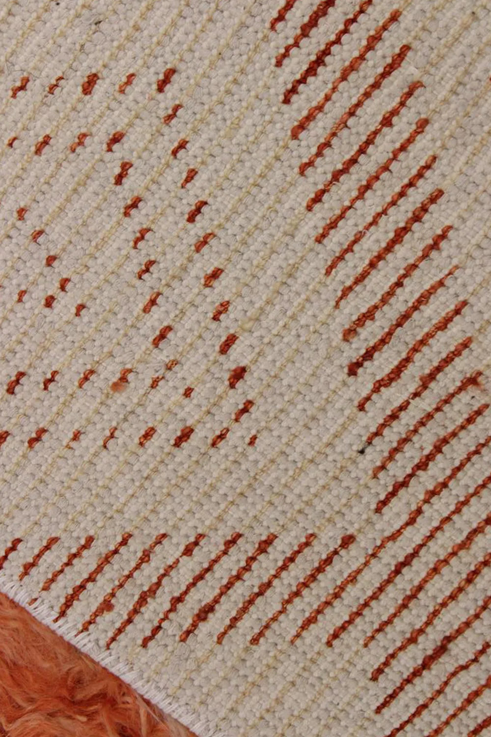 Burnt Orange and Cream Moroccan Shag Wool Rug、mySite、gigharbornorthrealestate