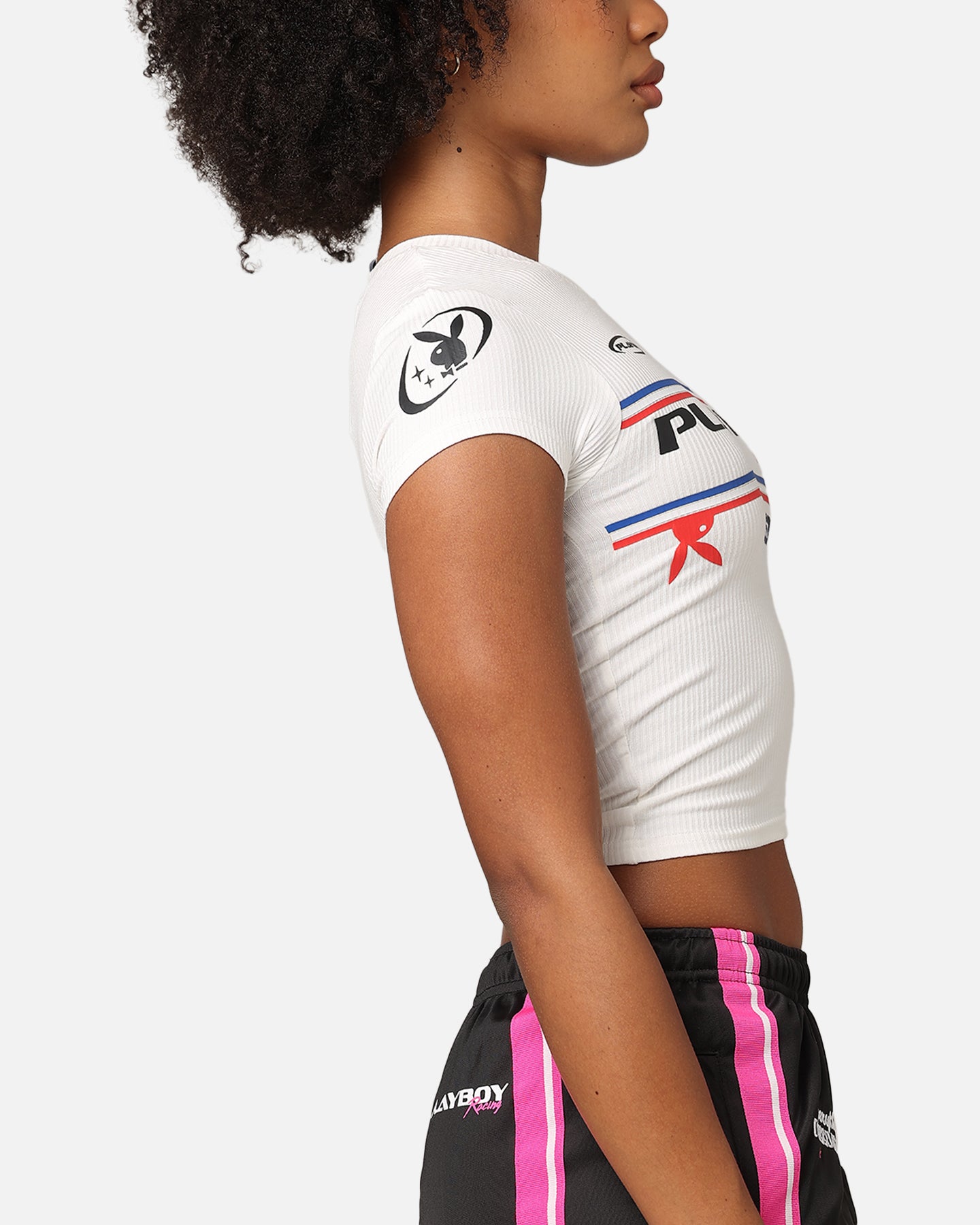 Playboy Women's Racing 1953 Baby T-Shirt White、mySite、zt4zffjzw