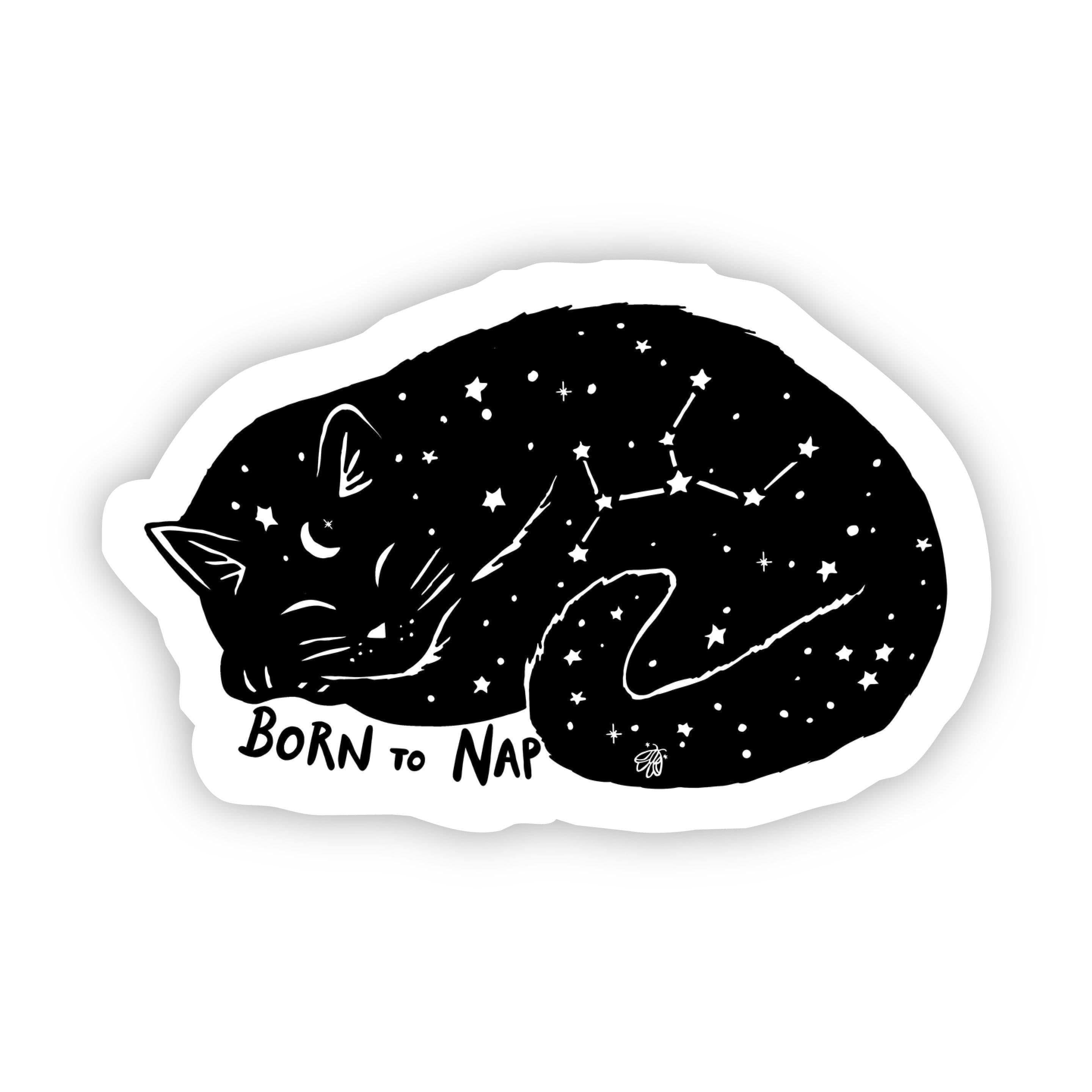  Born to Nap Cat Star Sticker、mySite、elrpsem3k