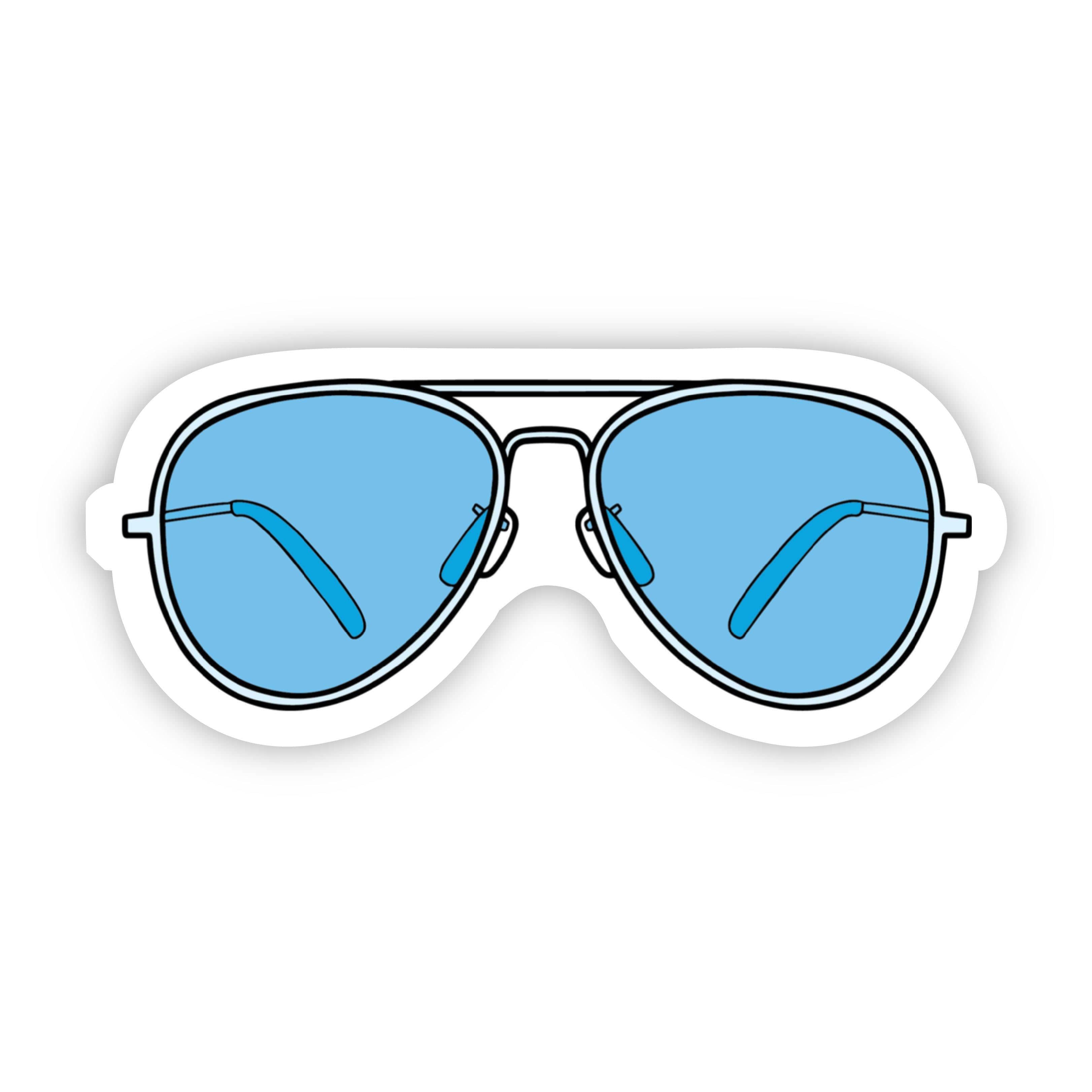  Blue Sunglasses Aesthetic Sticker、mySite、elrpsem3k