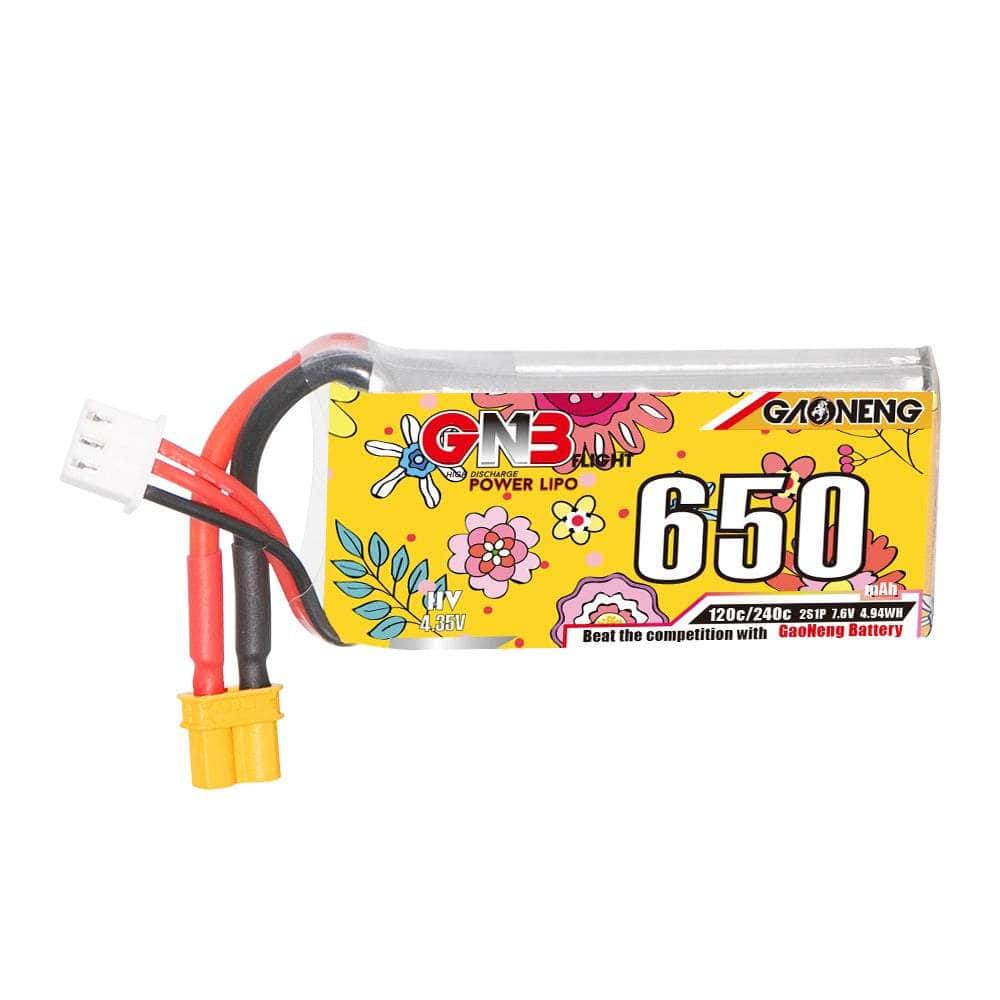  Gaoneng GNB 7.6V 2S 650mAh 120C LiHV Micro Battery - XT30、mySite、merchandisen